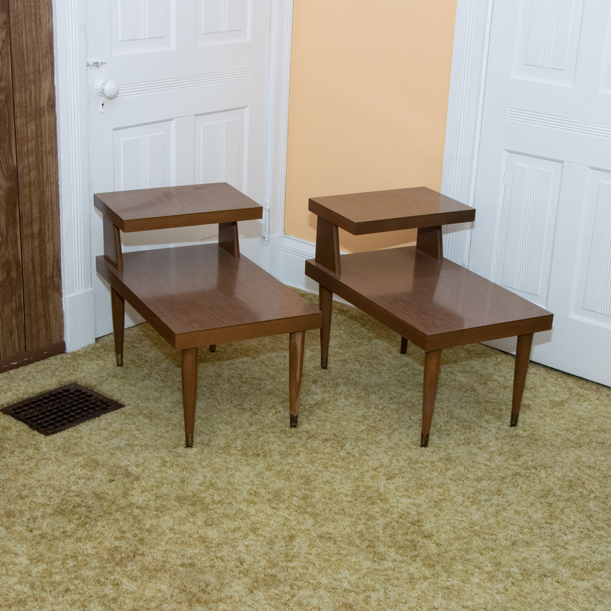 Mersman Mid Century Modern Laminate End Tables and Coffee Table