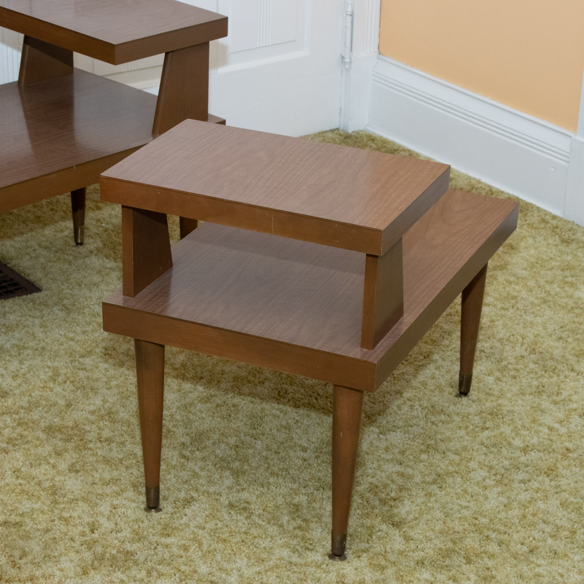 Mersman Mid Century Modern Laminate End Tables and Coffee Table