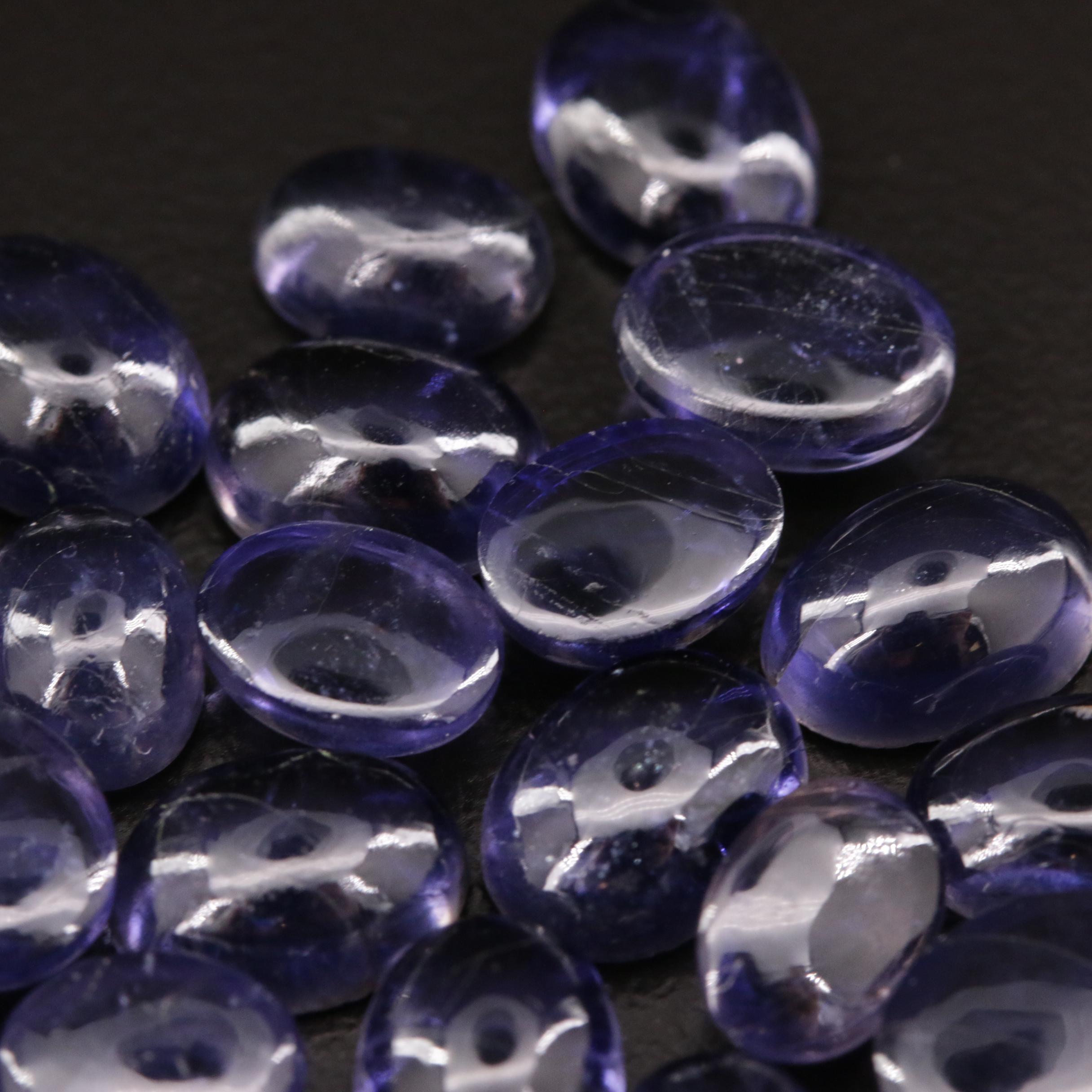 Loose 29.90 CTW Iolite Cabochons
