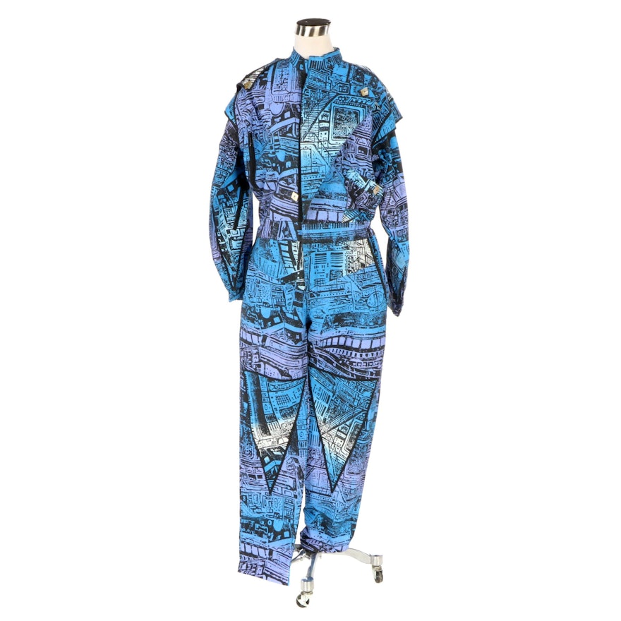 Ombré Abstract Style Jumpsuit