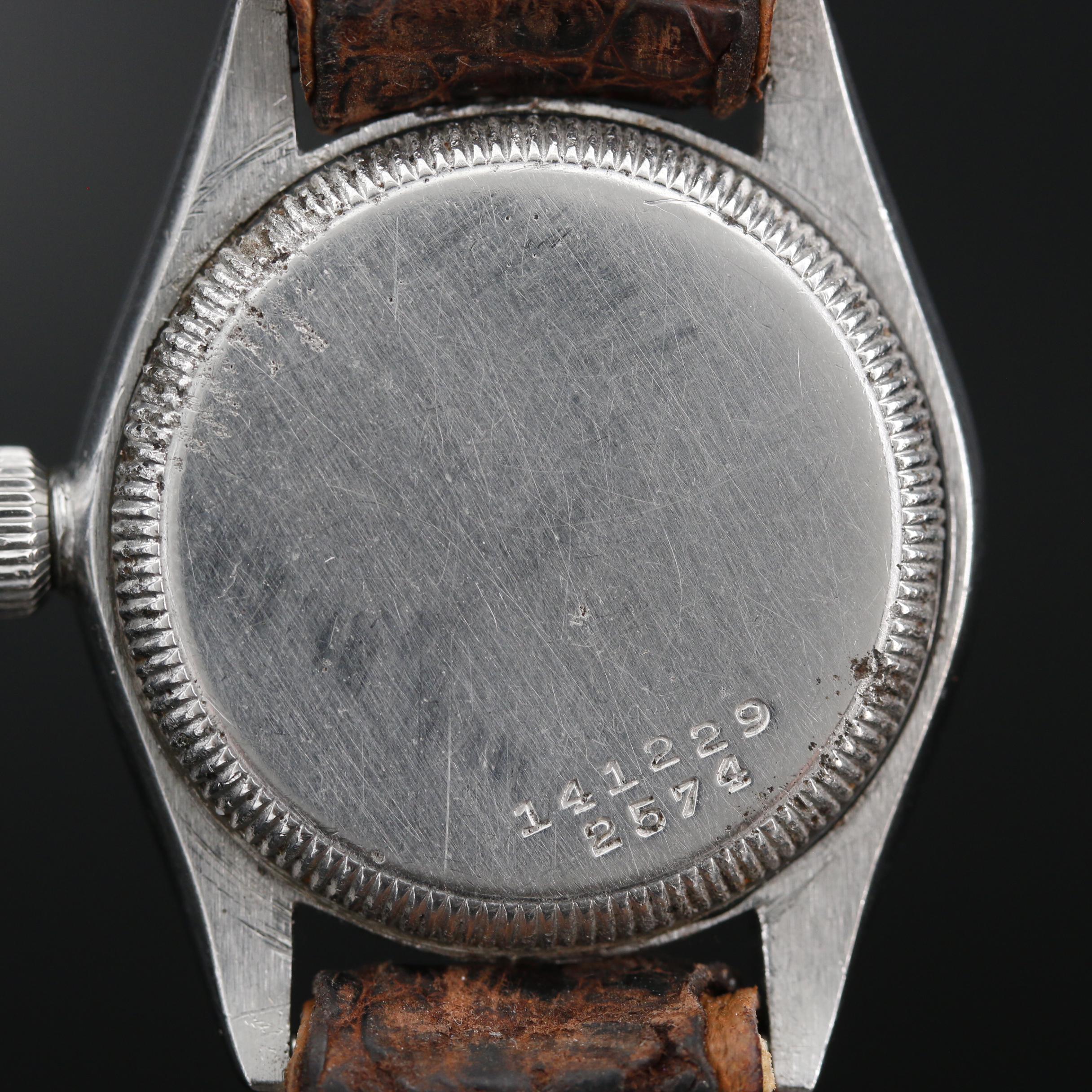 1941 Rolex Oyster Royal Tropical Dial Stainless Steel Stem Wind Watch