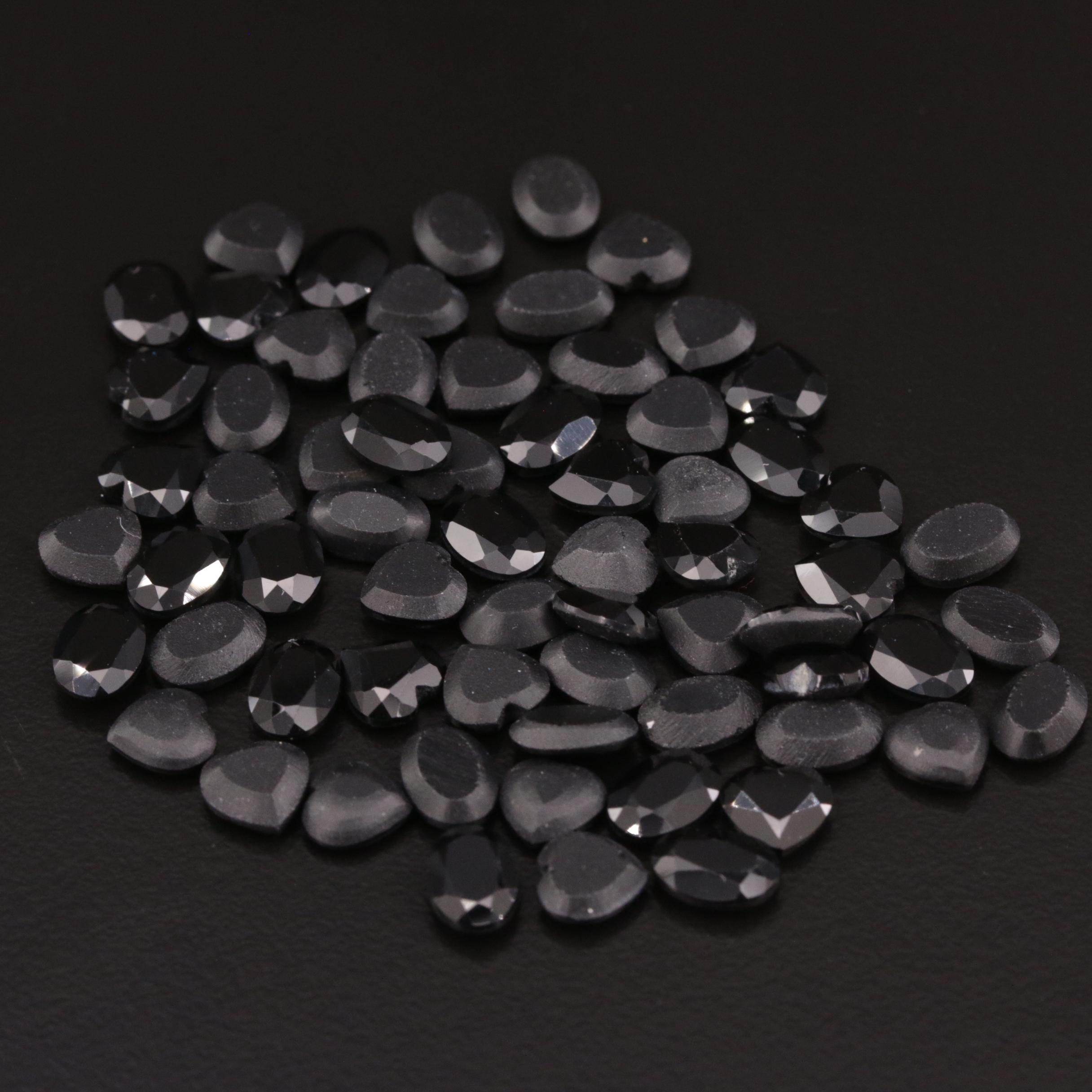 Loose 41.64 CTW Mixed Cut Black Onyx