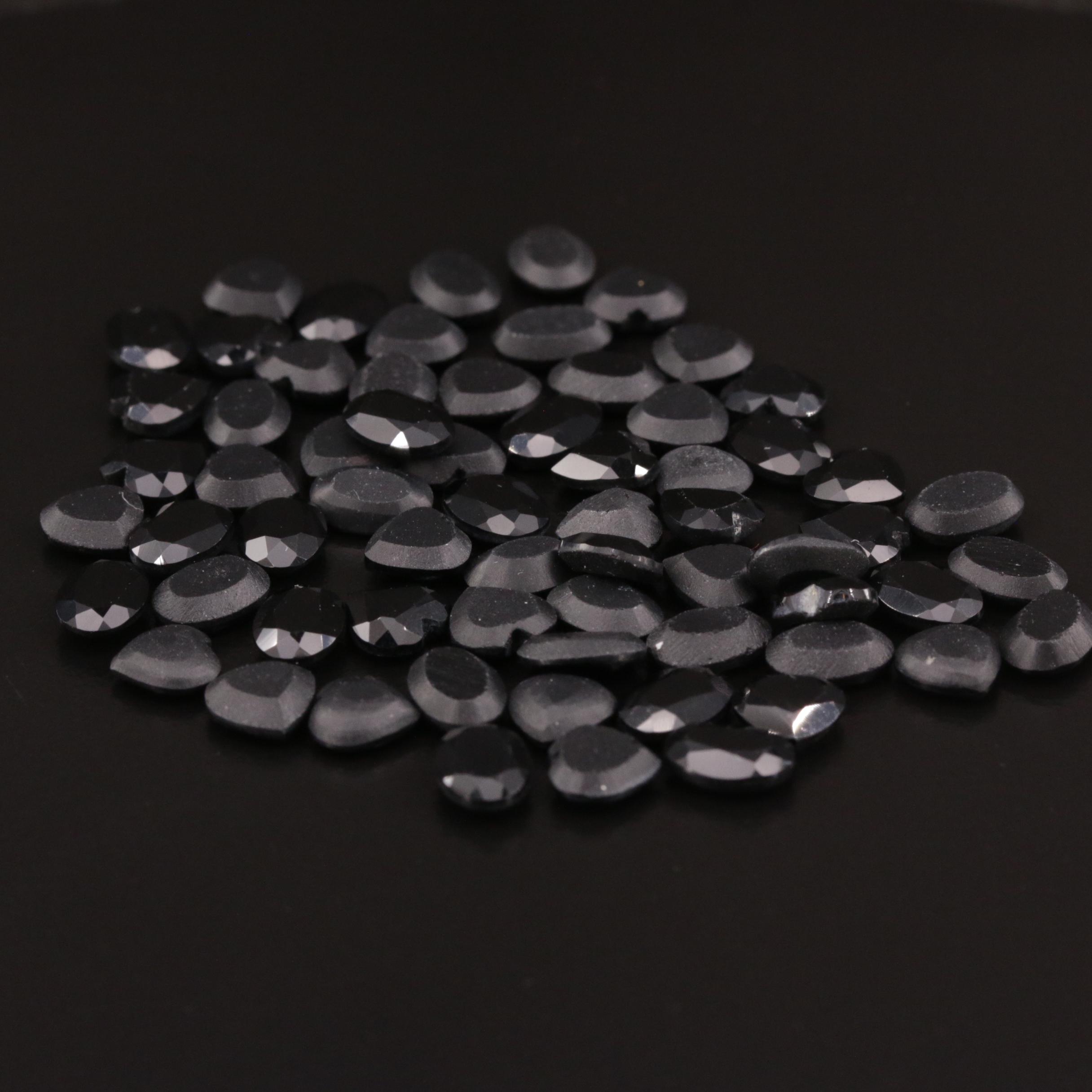 Loose 41.64 CTW Mixed Cut Black Onyx