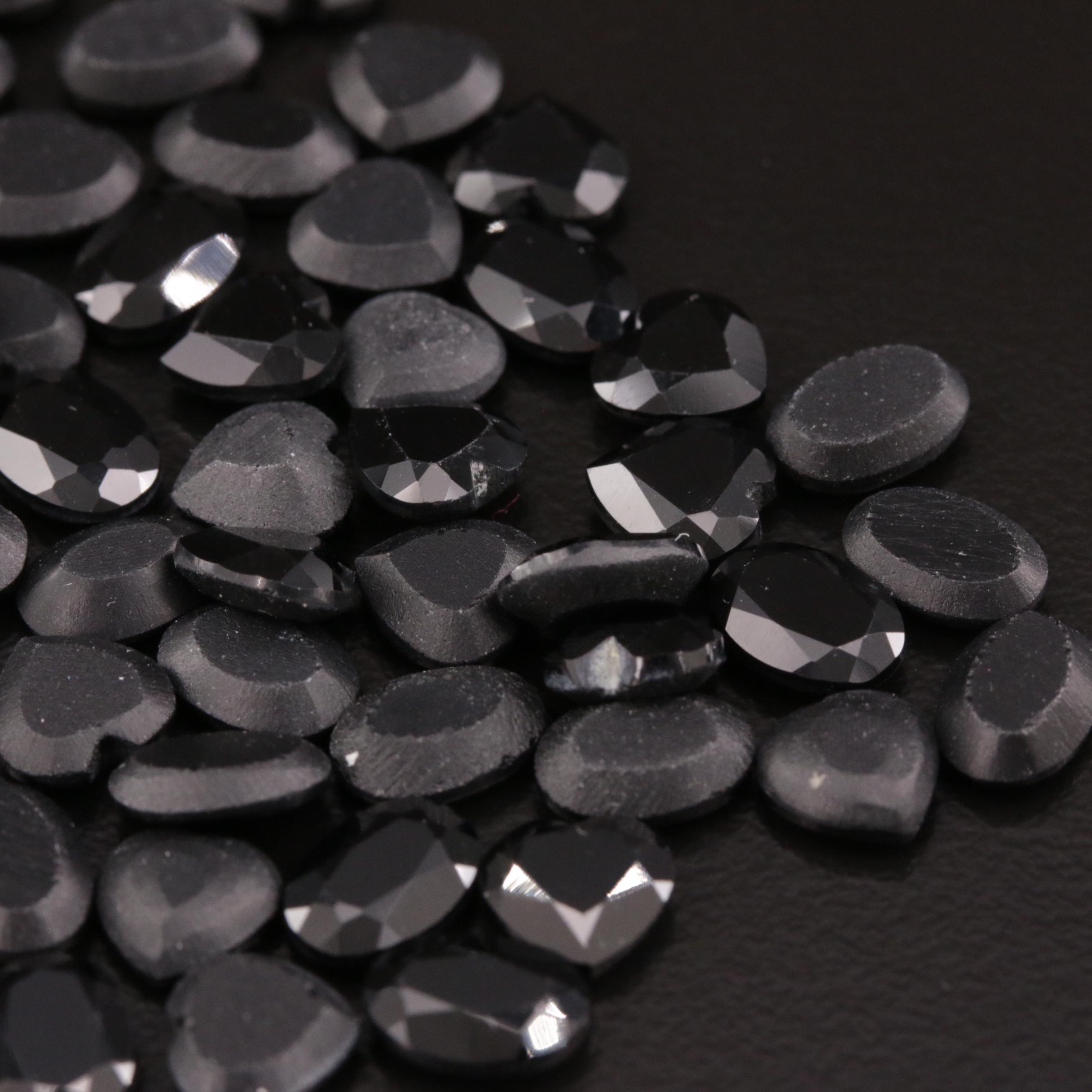 Loose 41.64 CTW Mixed Cut Black Onyx