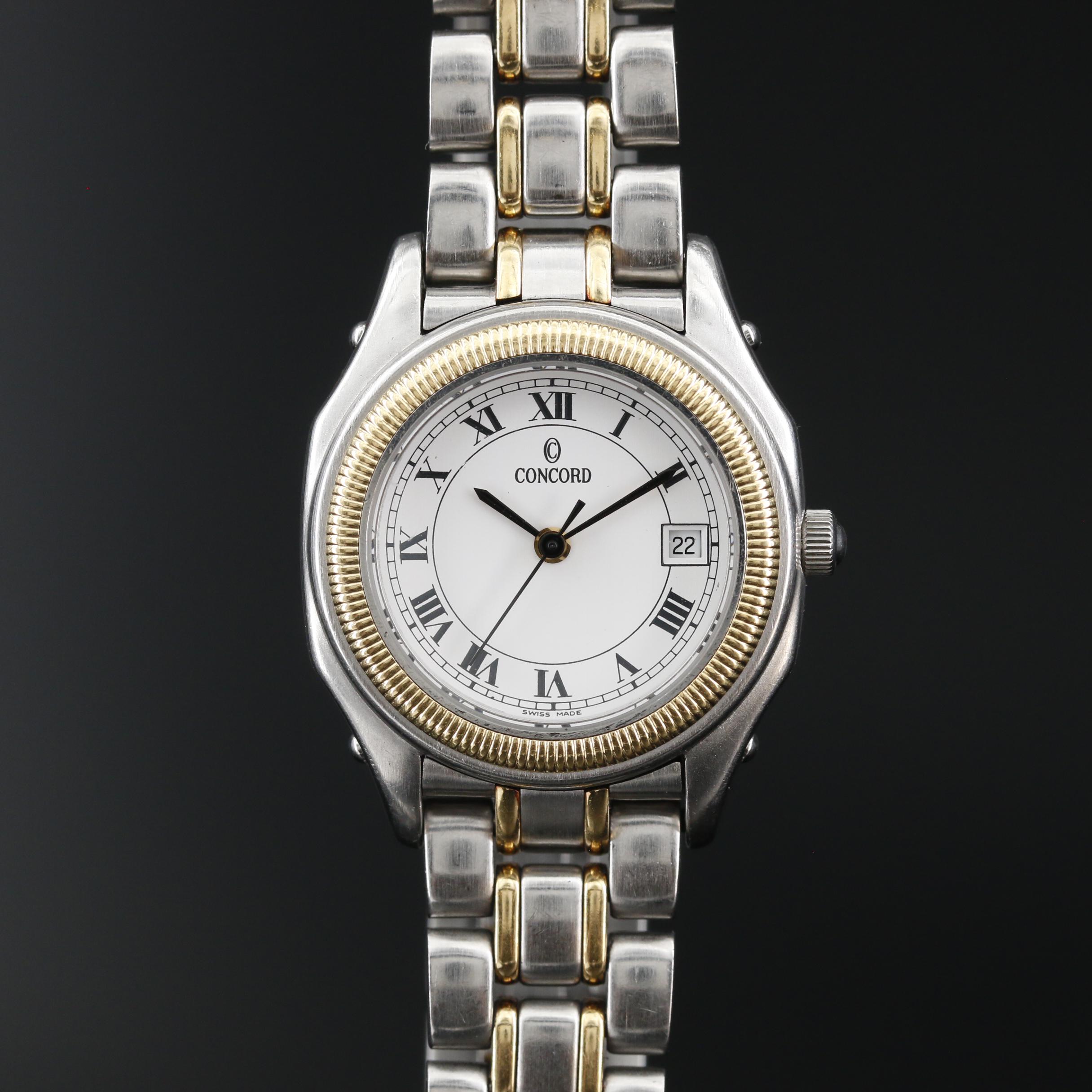 Concord Steeplechase 18K Gold and Stainless Steel Quartz Watch