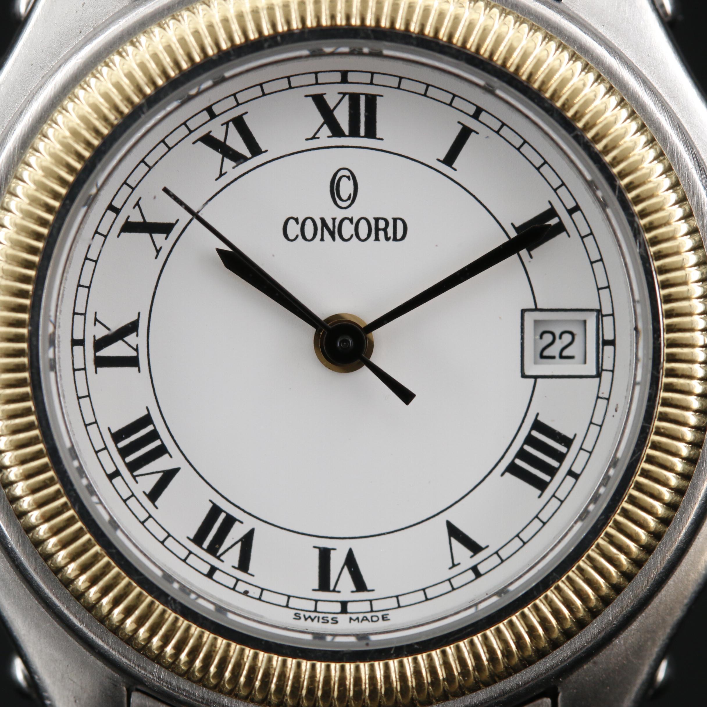 Concord Steeplechase 18K Gold and Stainless Steel Quartz Watch