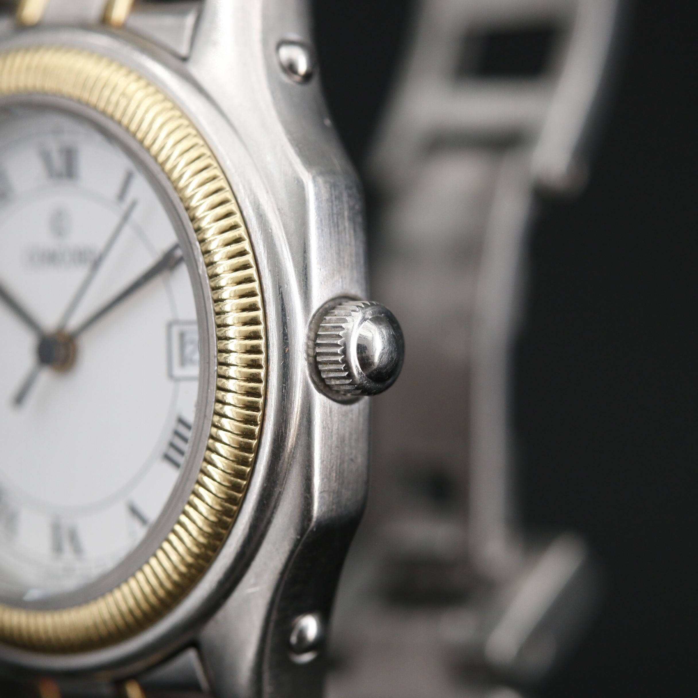 Concord Steeplechase 18K Gold and Stainless Steel Quartz Watch