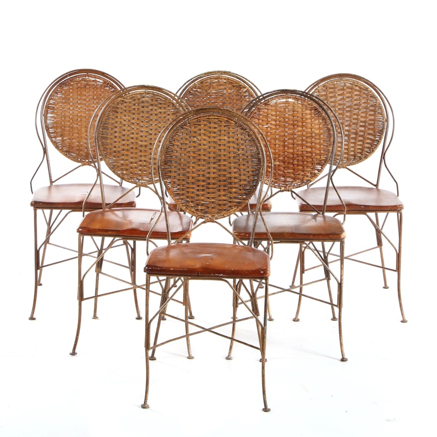 Six Cafe Style Dining Chairs