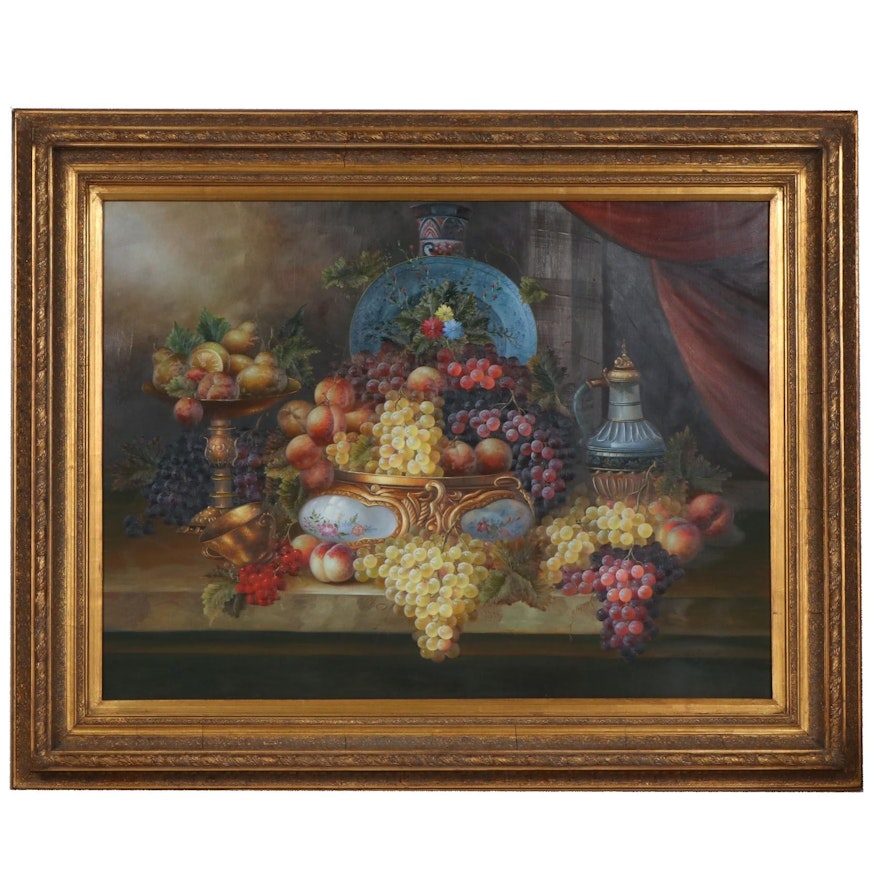 Still Life With Grapes Oil Painting