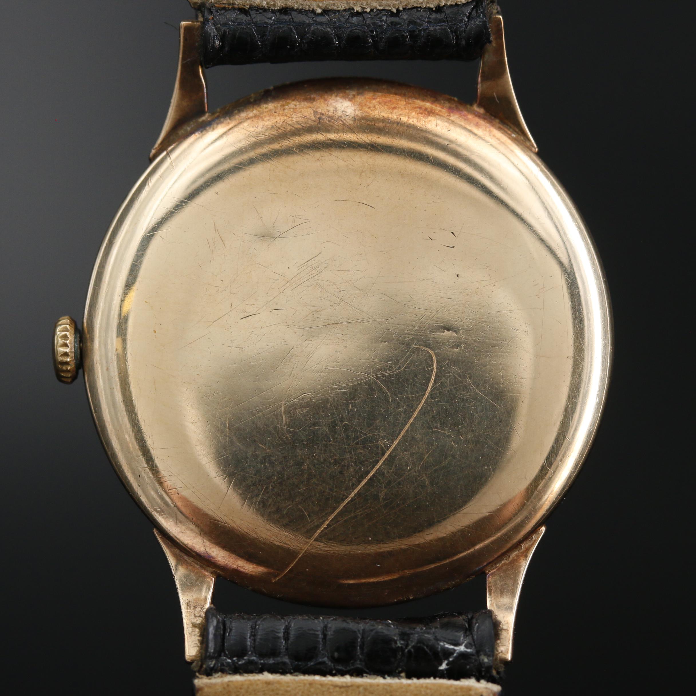 Vintage Tudor 9K Gold Stem Wind Watch, 1968