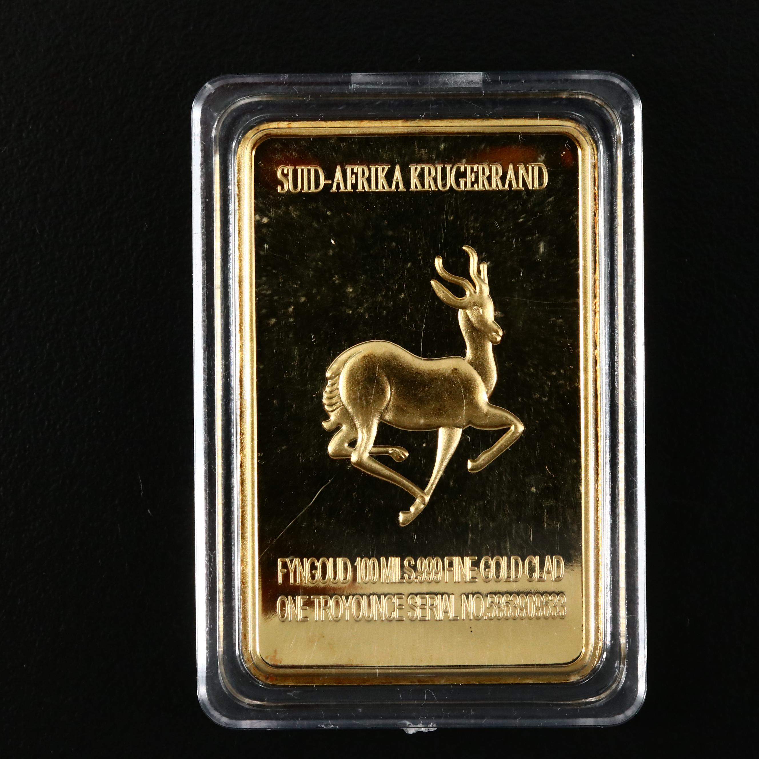 Three One Troy Ounce Gold Plated Layered Steel Ingots