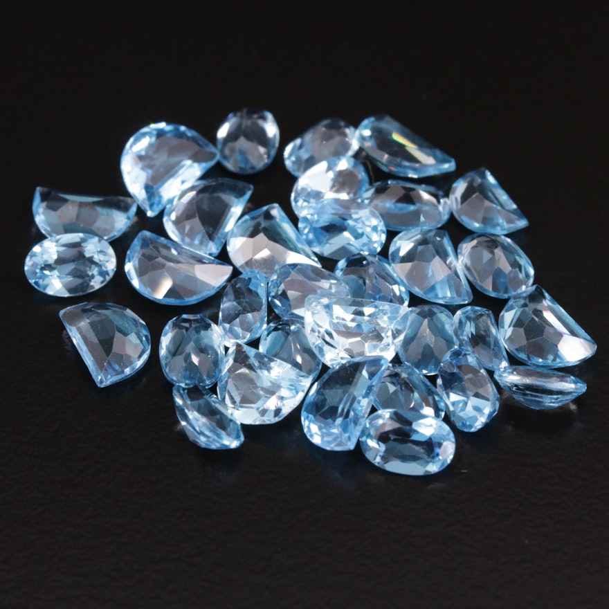 Loose 20.76 CTW Mixed Faceted Topaz