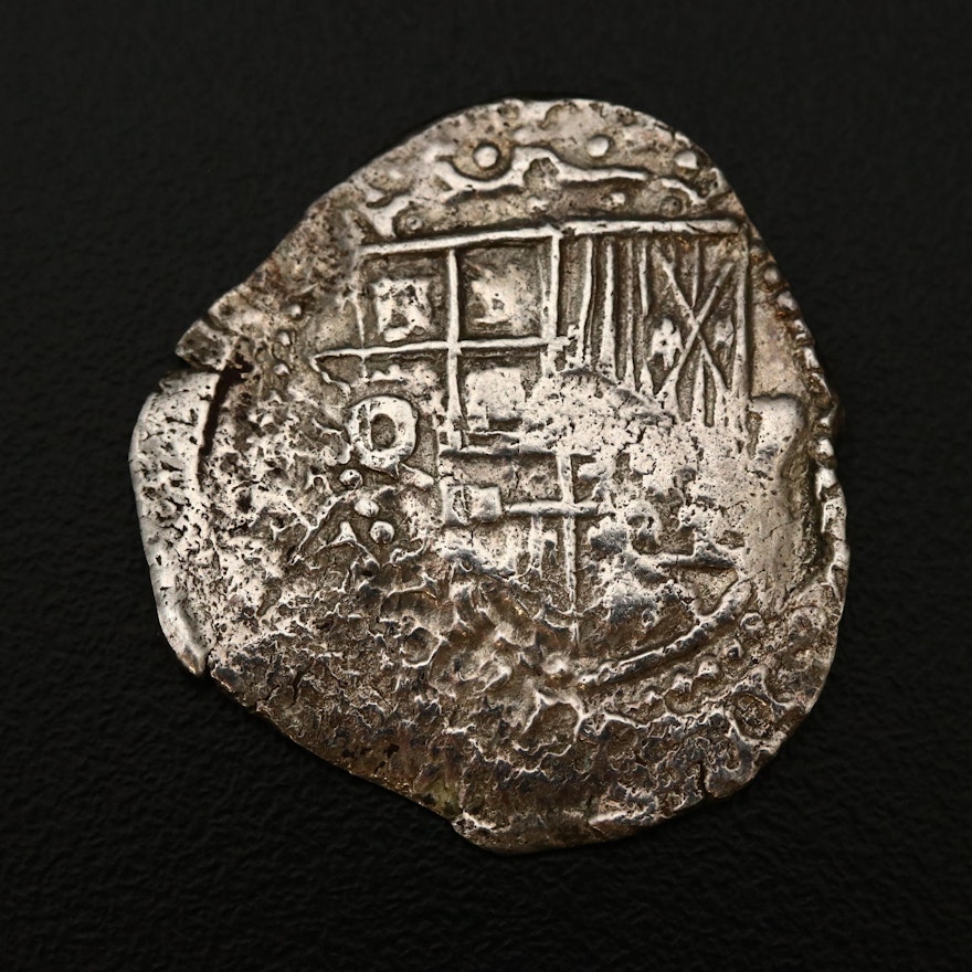 Spanish Silver Cob Coin, 17th Century