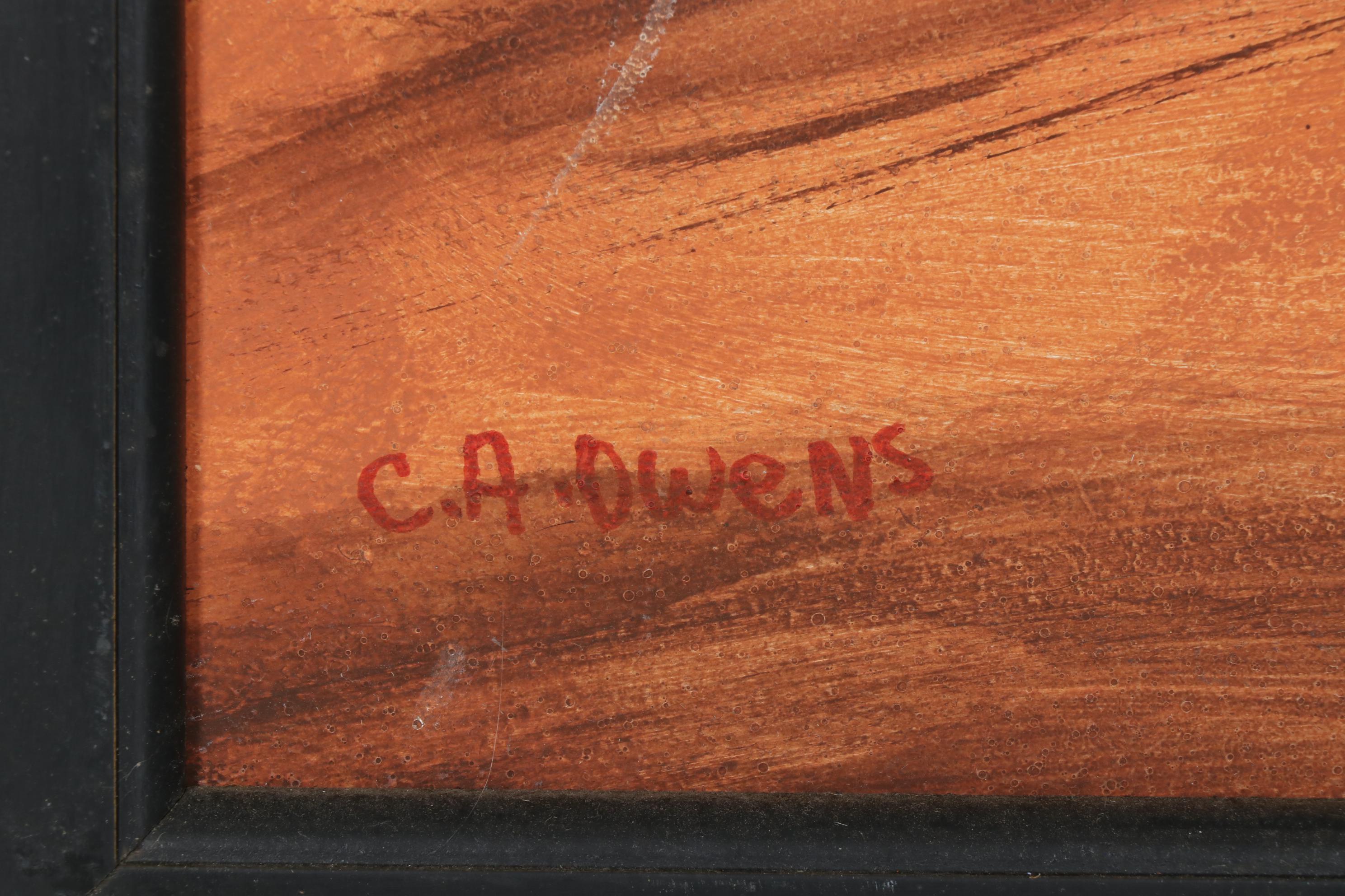 Charles Owens Oil Painting "Buffalo Hunter", Mid to Late 20th Century