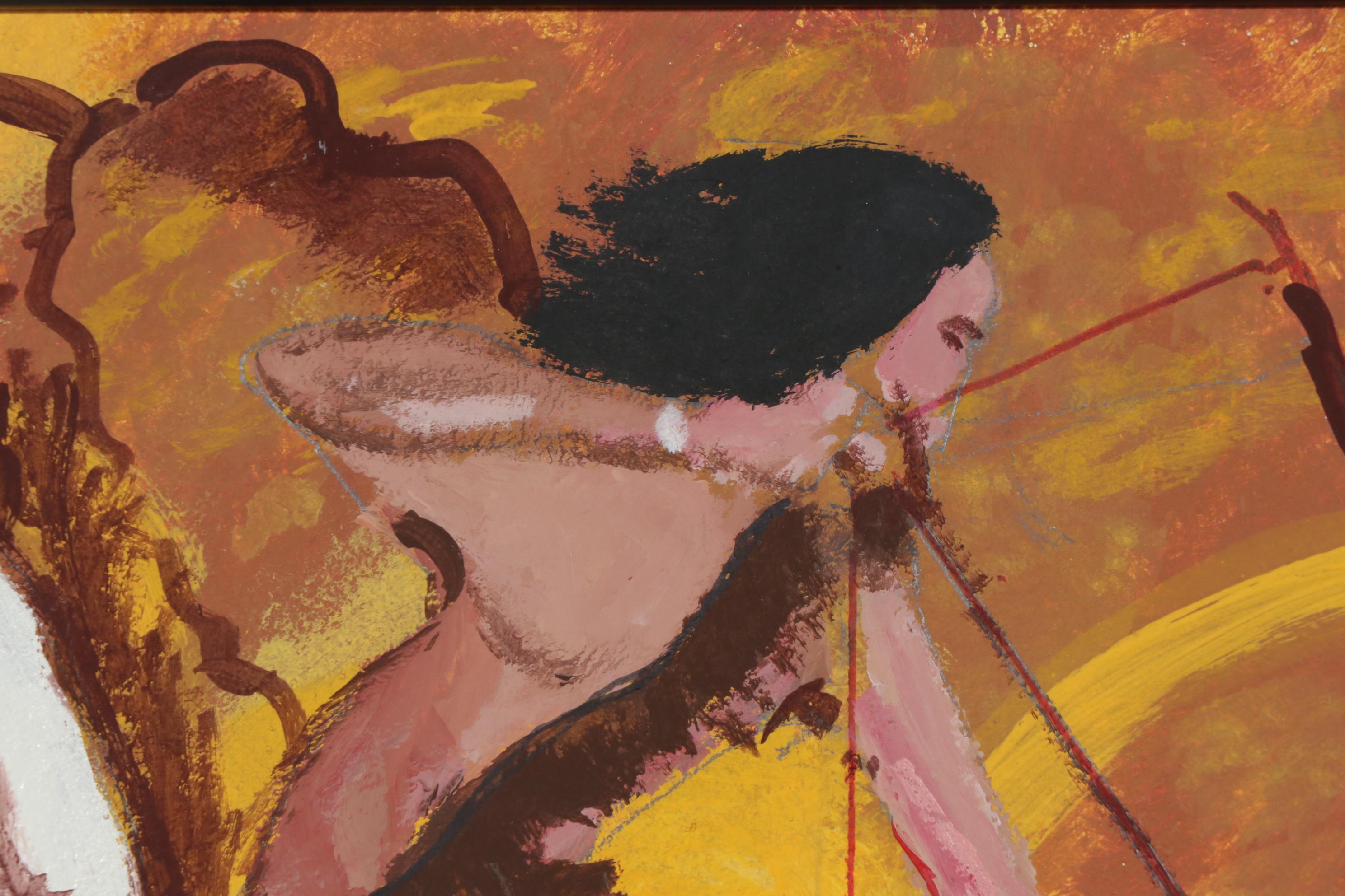 Charles Owens Oil Painting "Buffalo Hunter", Mid to Late 20th Century