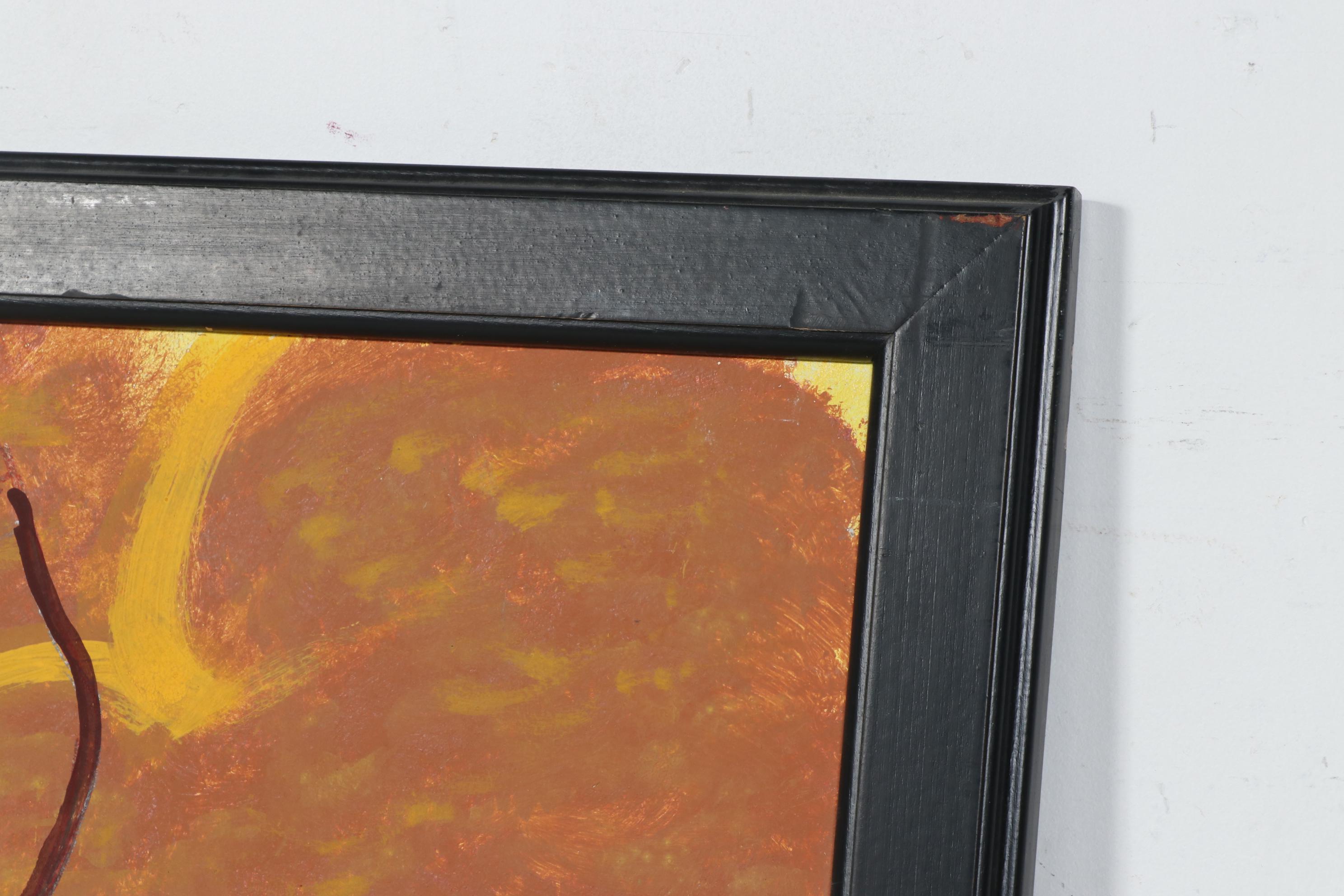 Charles Owens Oil Painting "Buffalo Hunter", Mid to Late 20th Century