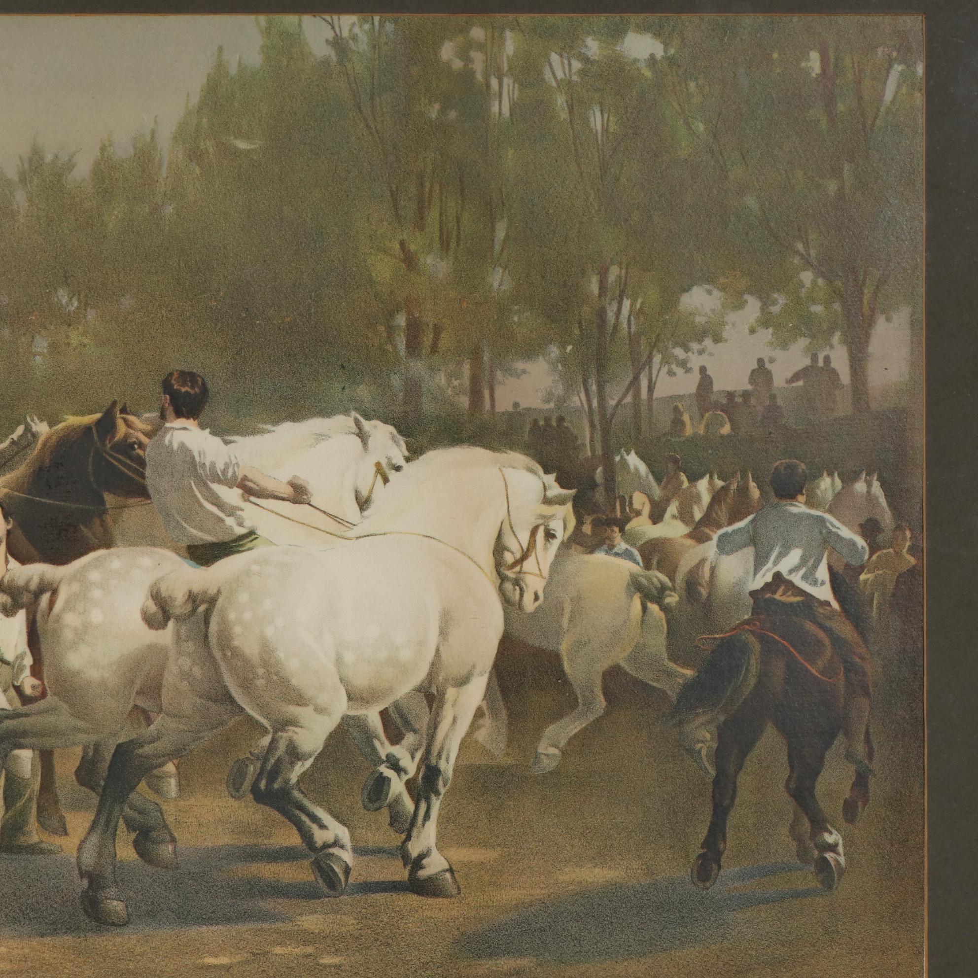Chromolithograph after Rosa Bonheur "The Horse Fair", Late 19th Century