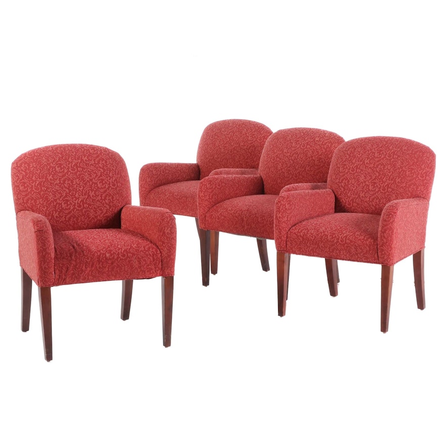 Four Upholstered Armchairs, Late 20th Century