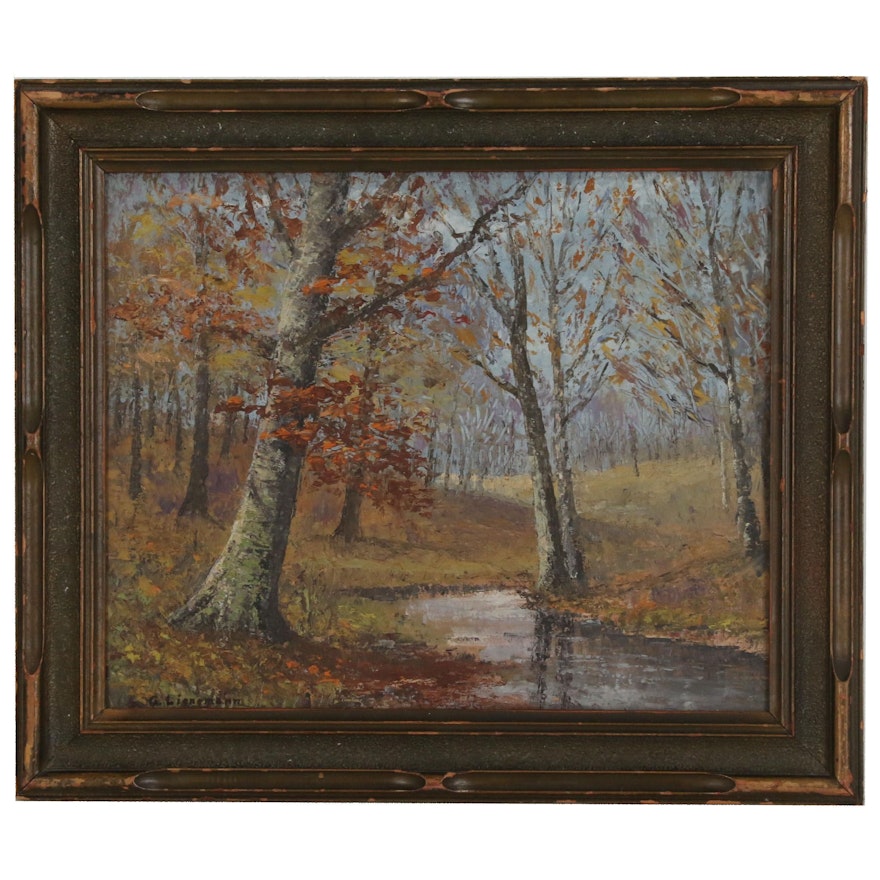 George Lienemann Landscape Oil Painting, 20th Century