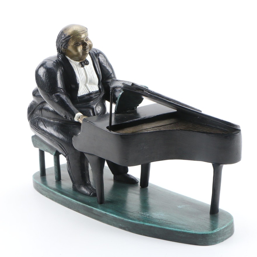 Bruno Luna Bronze Sculpture of a Pianist