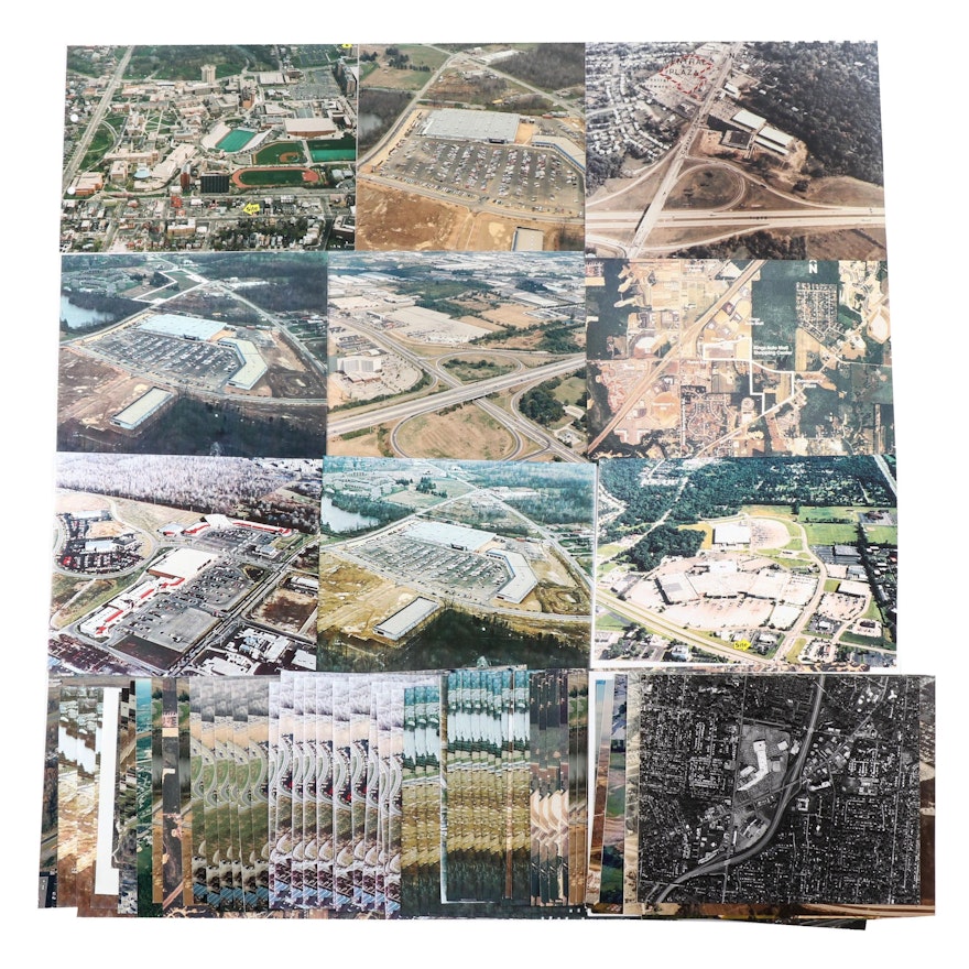 Laser Jet and Digital Photographs of Aerial View Landscapes