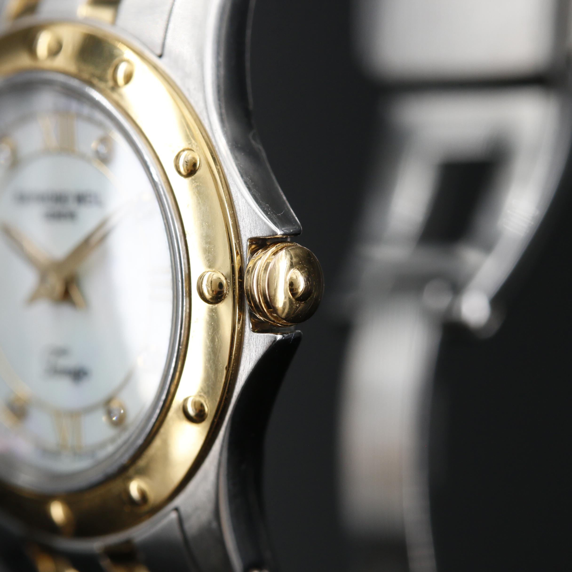 Raymond Weil Tango 18K Gold Plate and Stainless Steel with Diamond Dial Watch