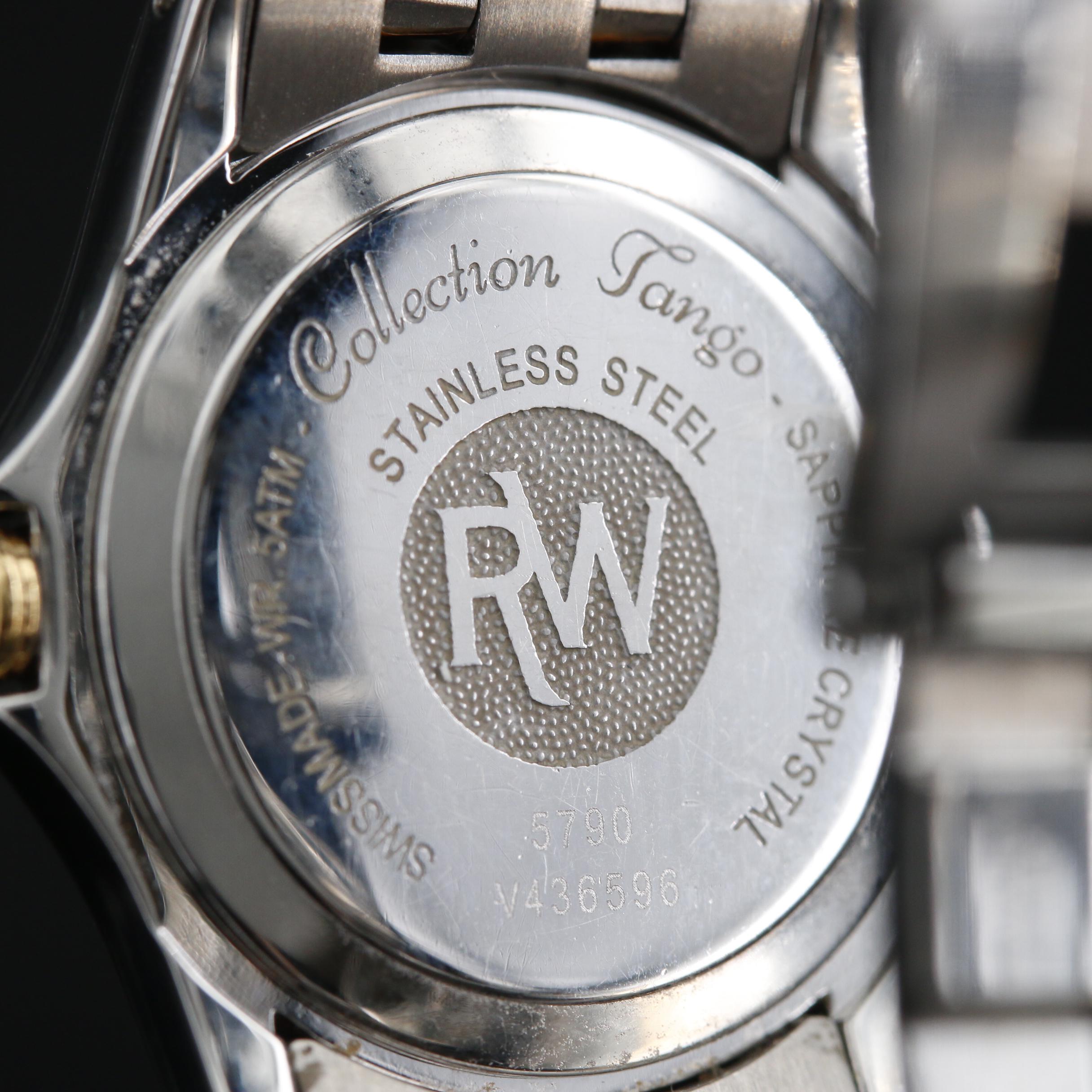 Raymond Weil Tango 18K Gold Plate and Stainless Steel with Diamond Dial Watch