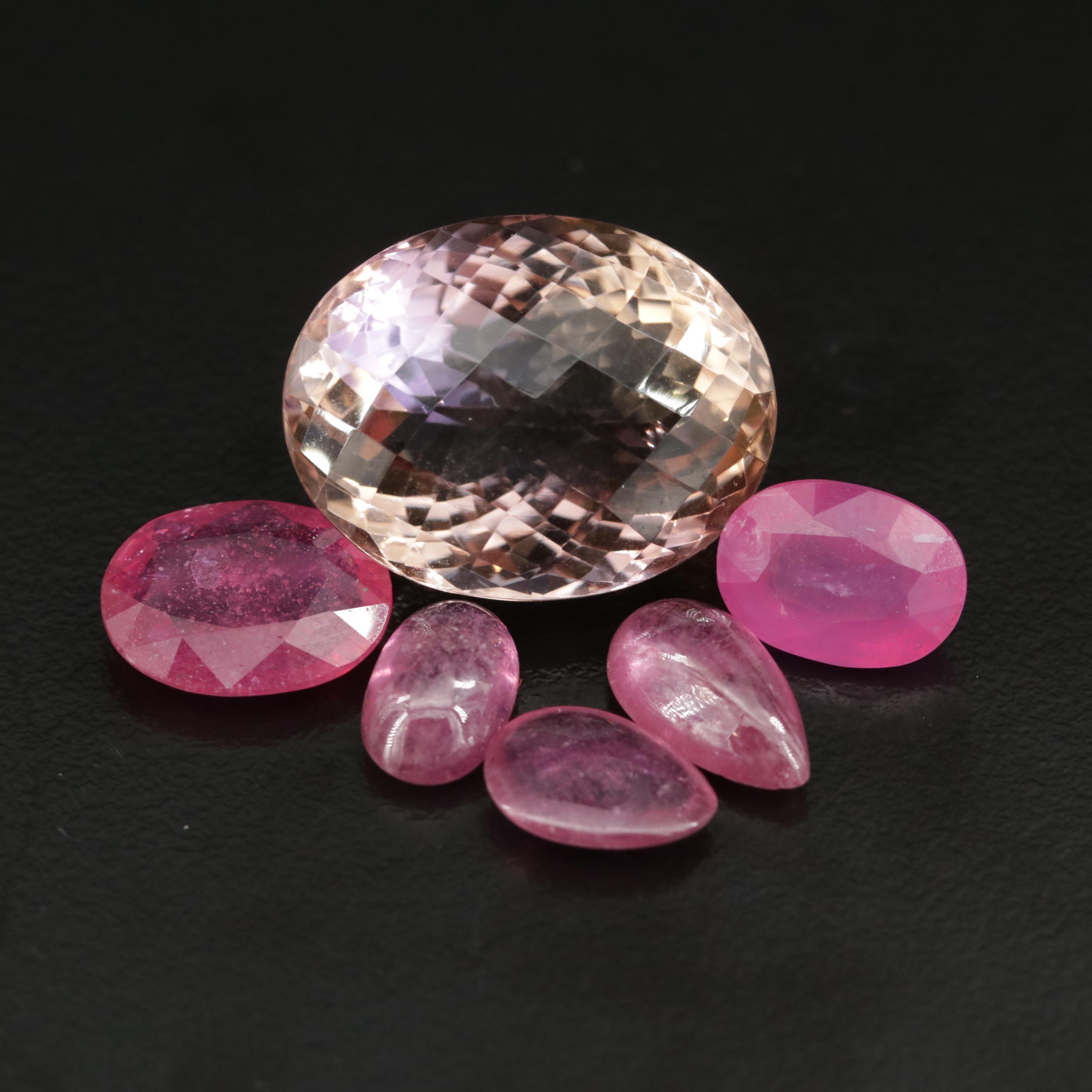 Loose 50.77 CTW Ametrine and Glass Filled Corundum