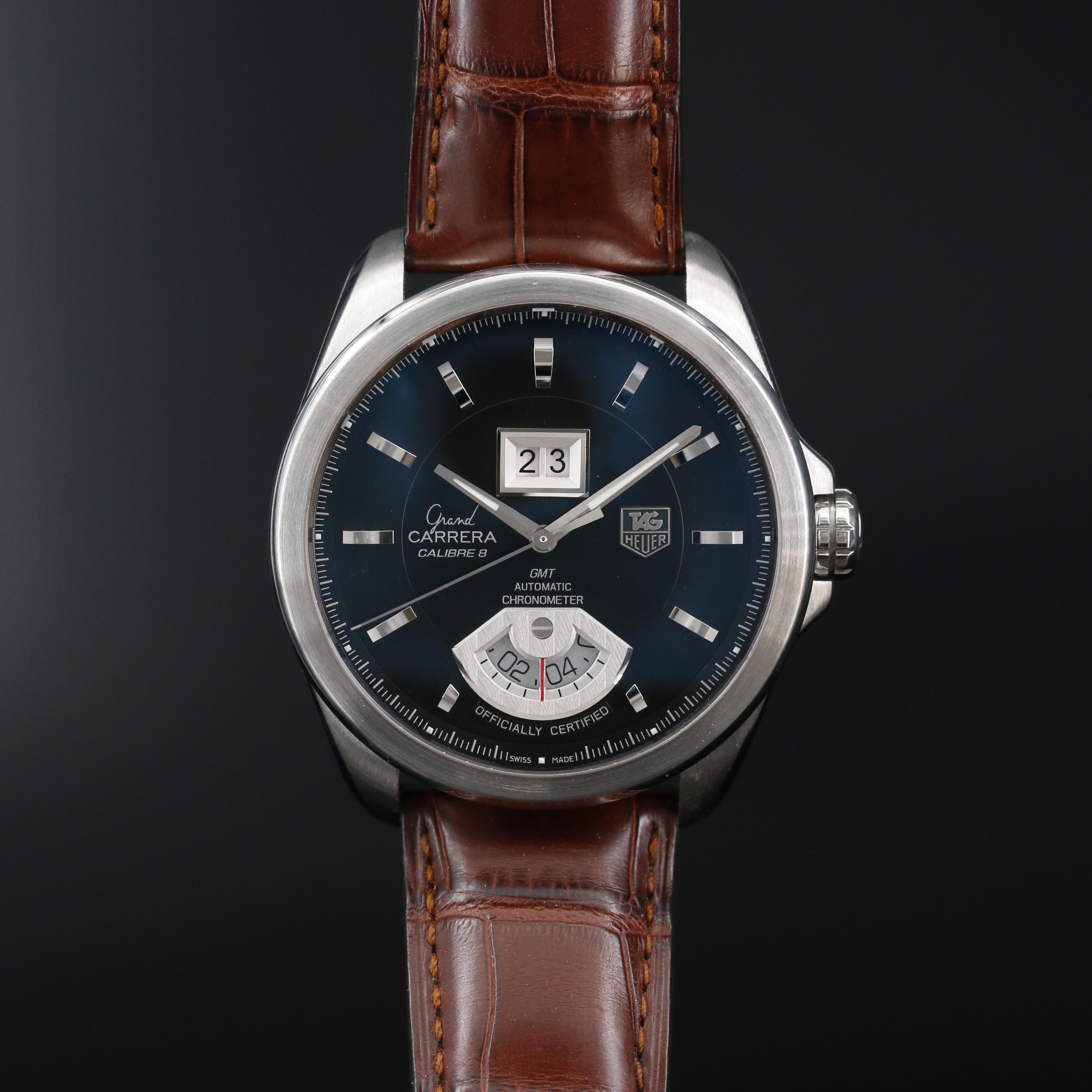 TAG Heuer Grand Carrera Calibre 8 GMT Stainless Steel Automatic Watch