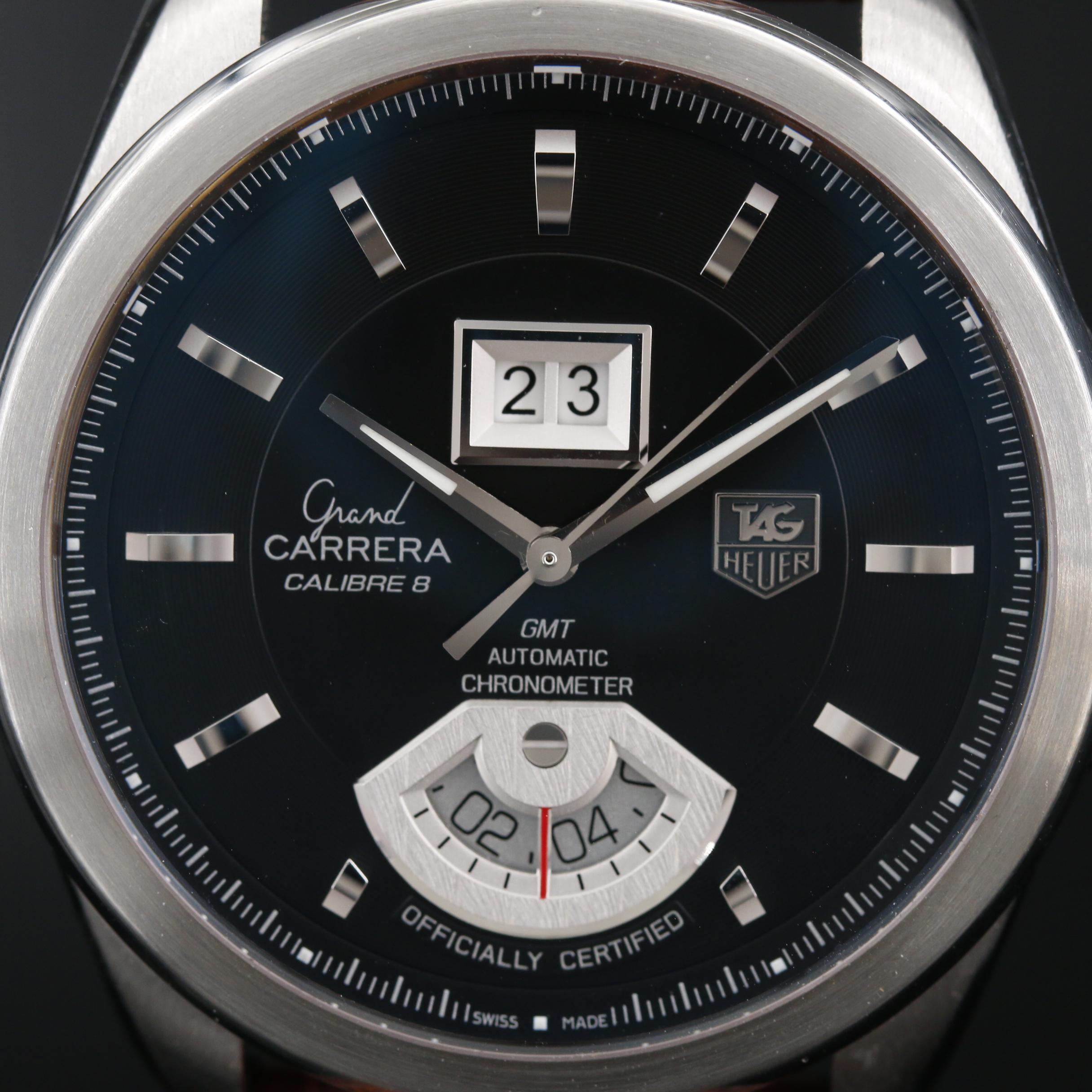 TAG Heuer Grand Carrera Calibre 8 GMT Stainless Steel Automatic Watch