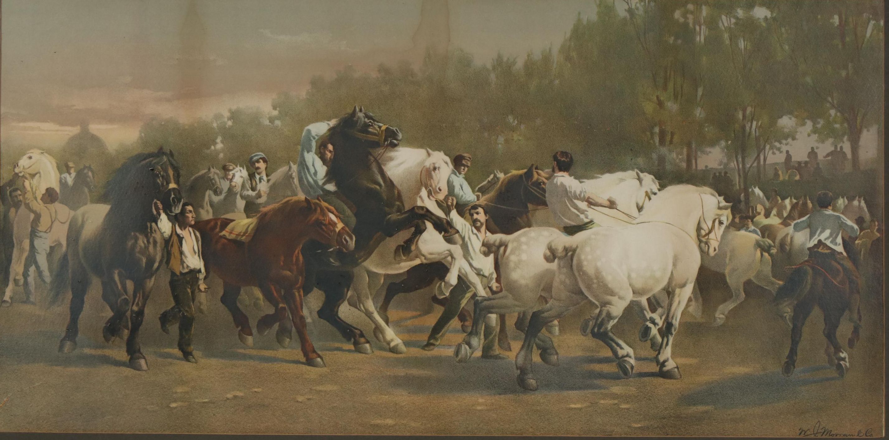 Chromolithograph after Rosa Bonheur "The Horse Fair", Late 19th Century
