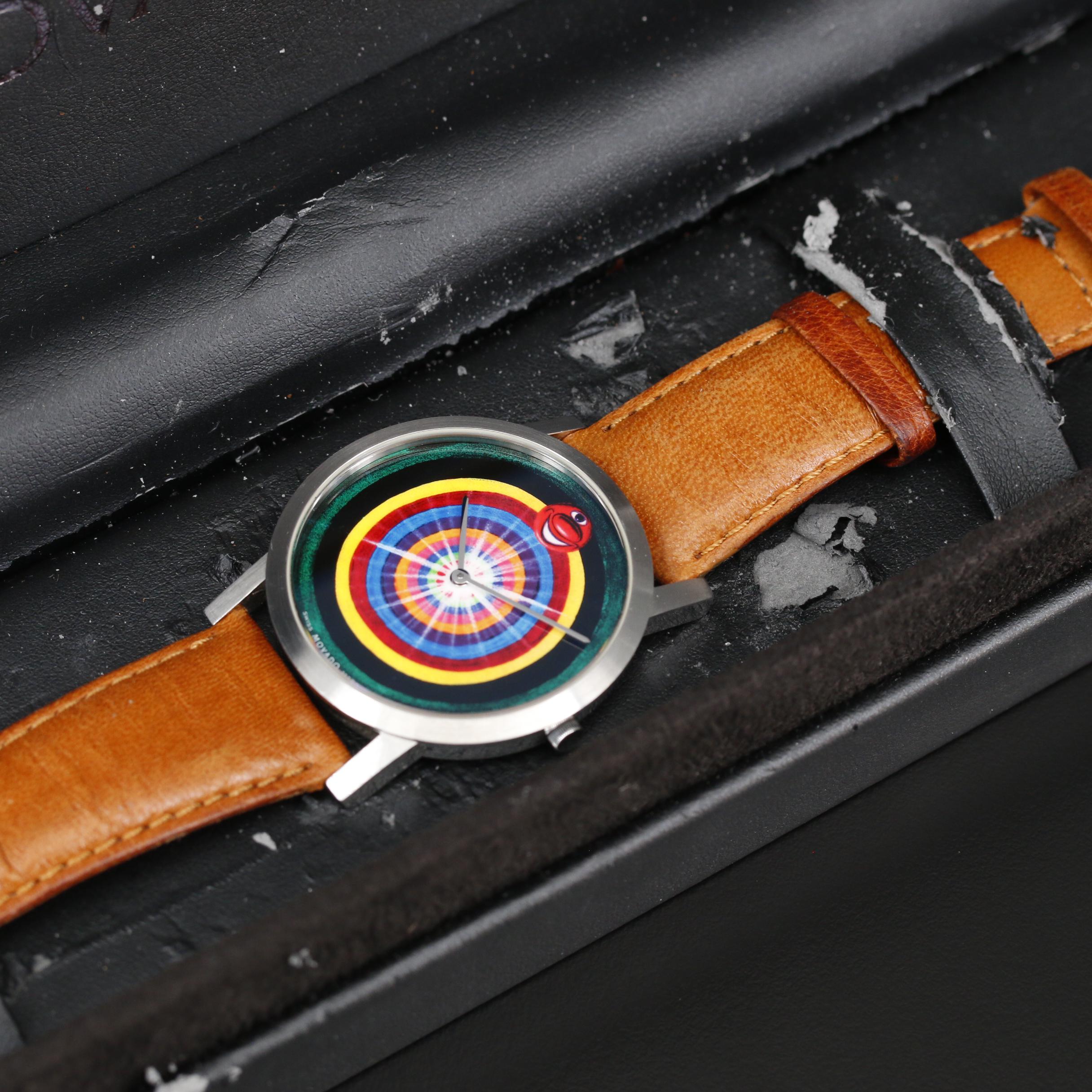 Movado Artist Series Kenny Scharf Limited Edition Stainless Steel Watch