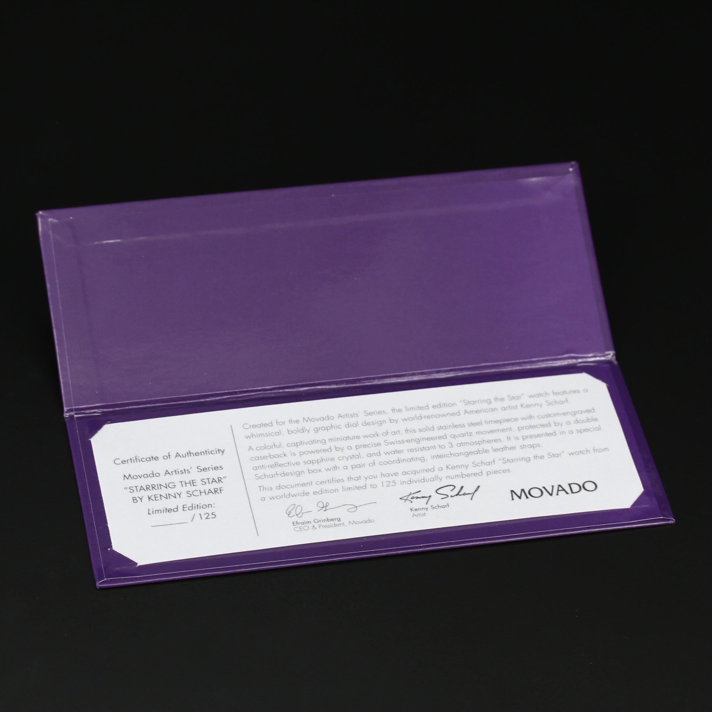 Movado Artist Series Kenny Scharf Limited Edition Stainless Steel Watch