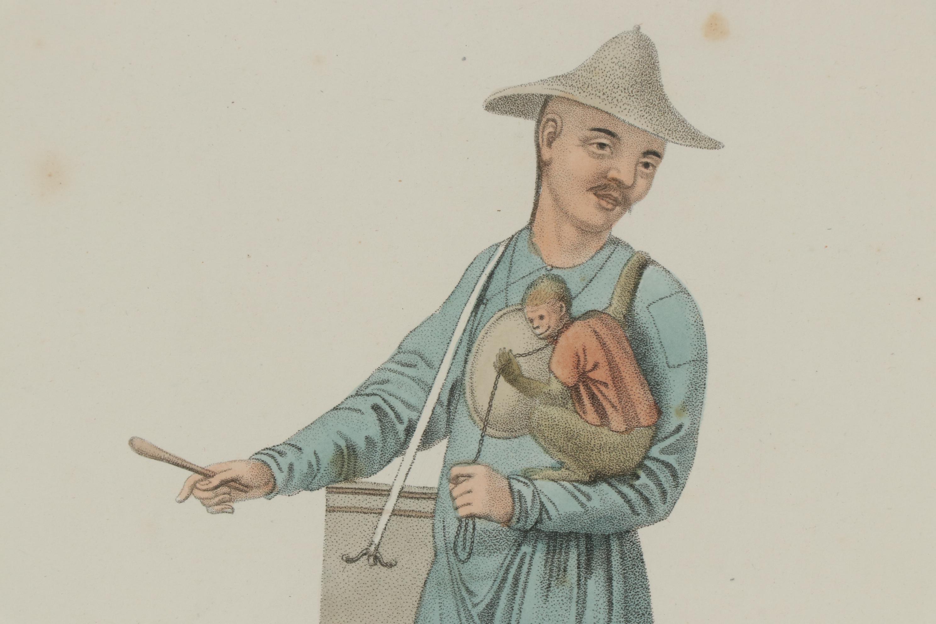 J. Dadley After Pu-Qua of Canton Hand-Colored Stipple Engravings