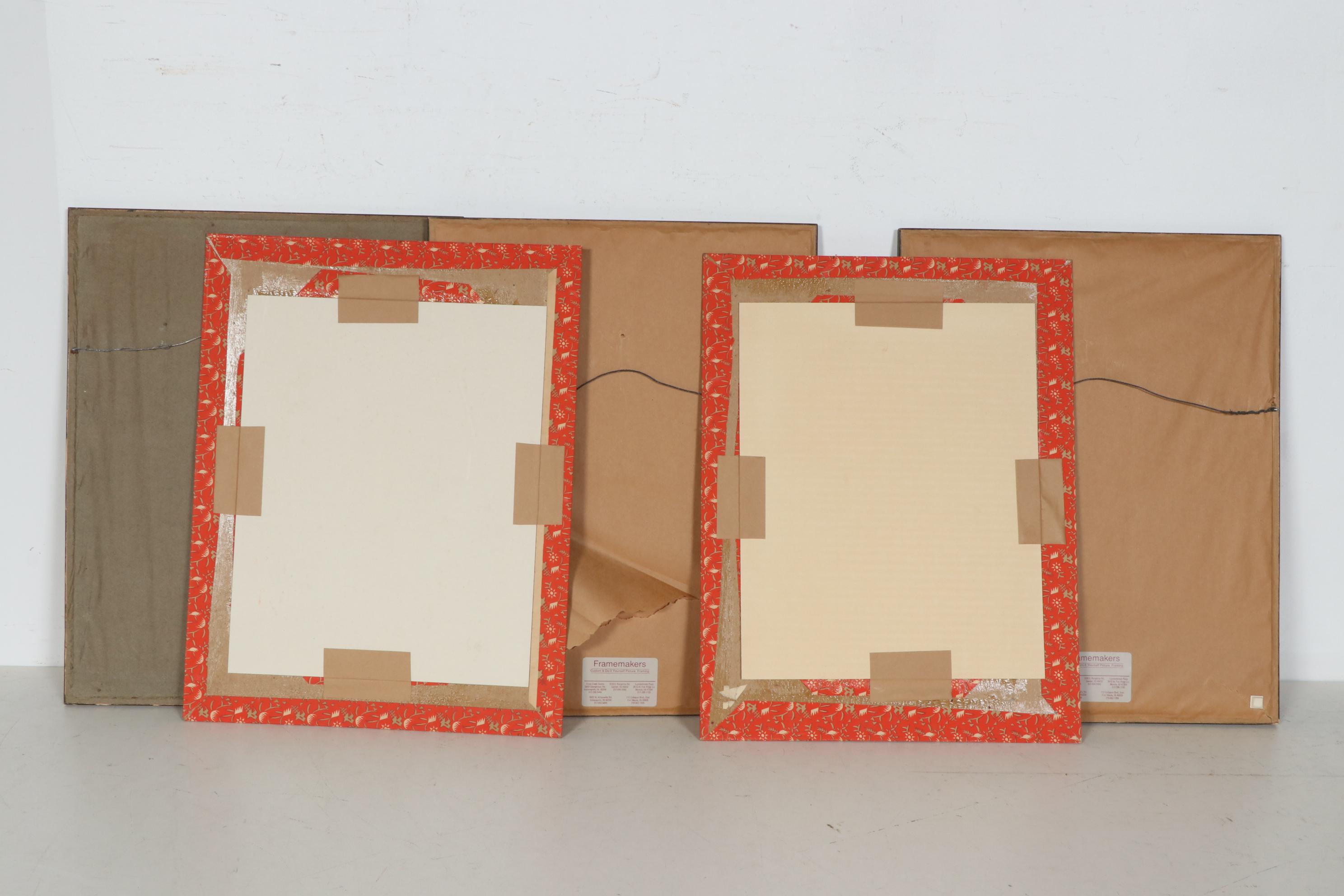 J. Dadley After Pu-Qua of Canton Hand-Colored Stipple Engravings