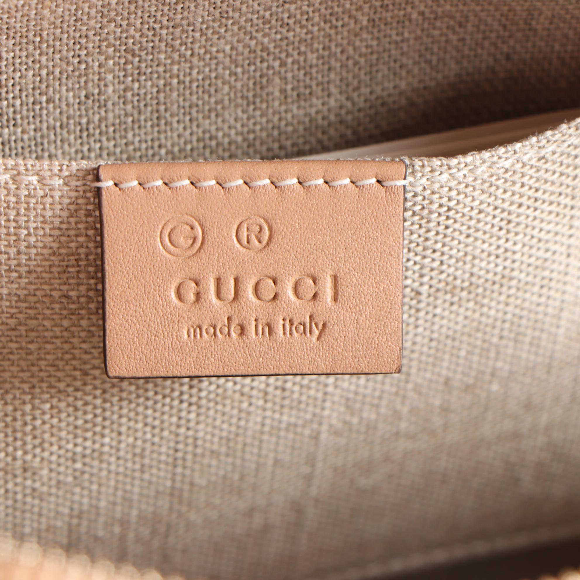 Gucci Convertible Dome Bag in Beige Microguccissima and Smooth Leather