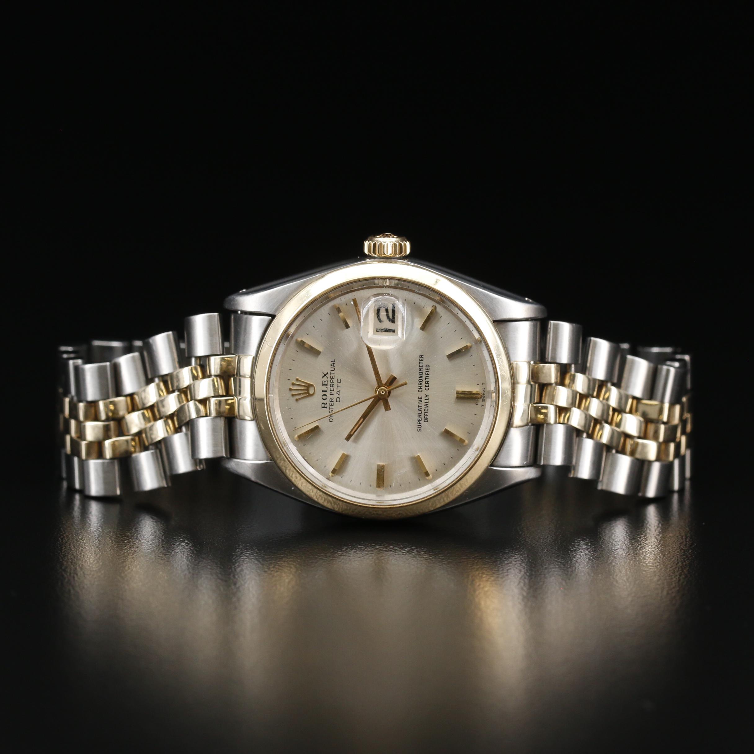 1966 Rolex Date 14K and Stainless Steel Automatic Watch