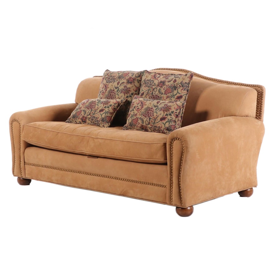 Lenore Mulligan Suede Leather Sofa