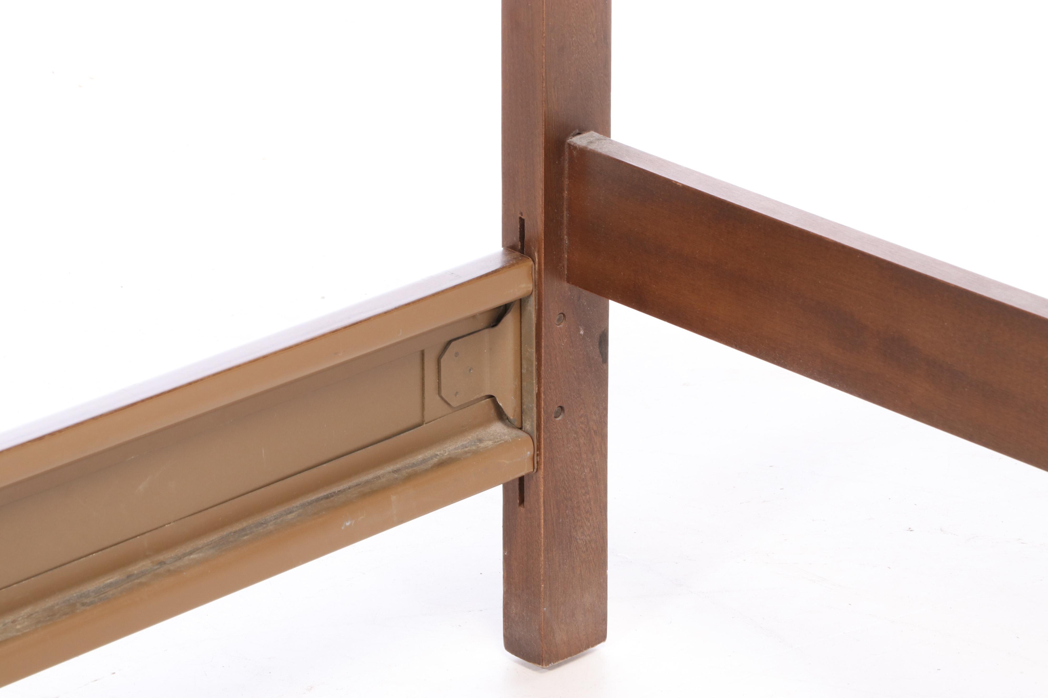 Mid Century Modern Walnut Full Size Bed Frame