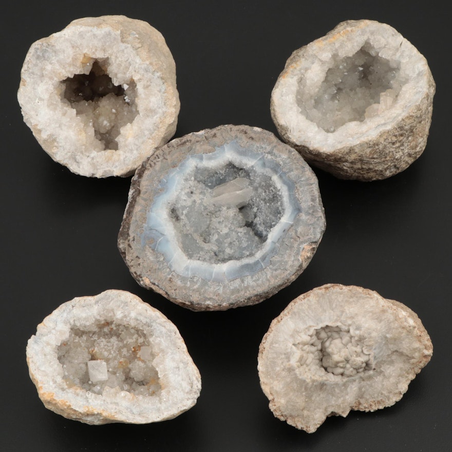 Collection of Agate, Quartz and Chalcedony Geodes