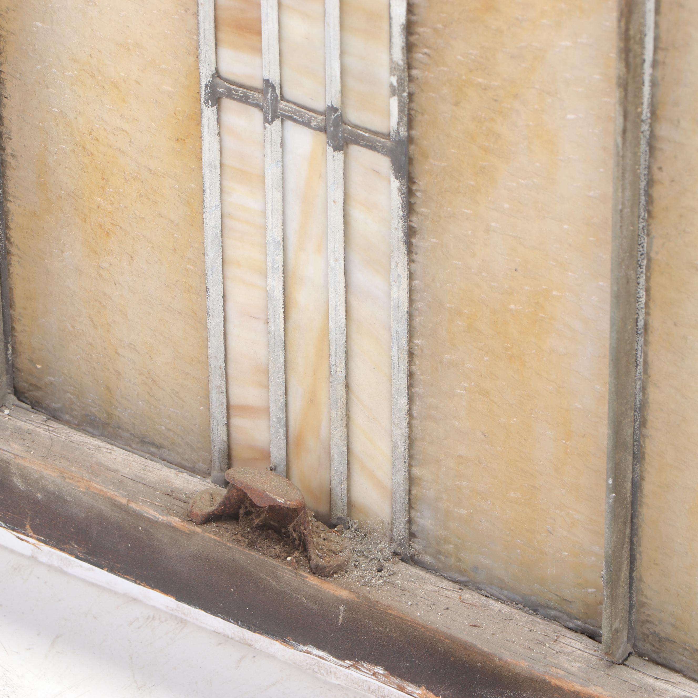 Arts and Crafts Leaded Glass Window, Early 20th Century