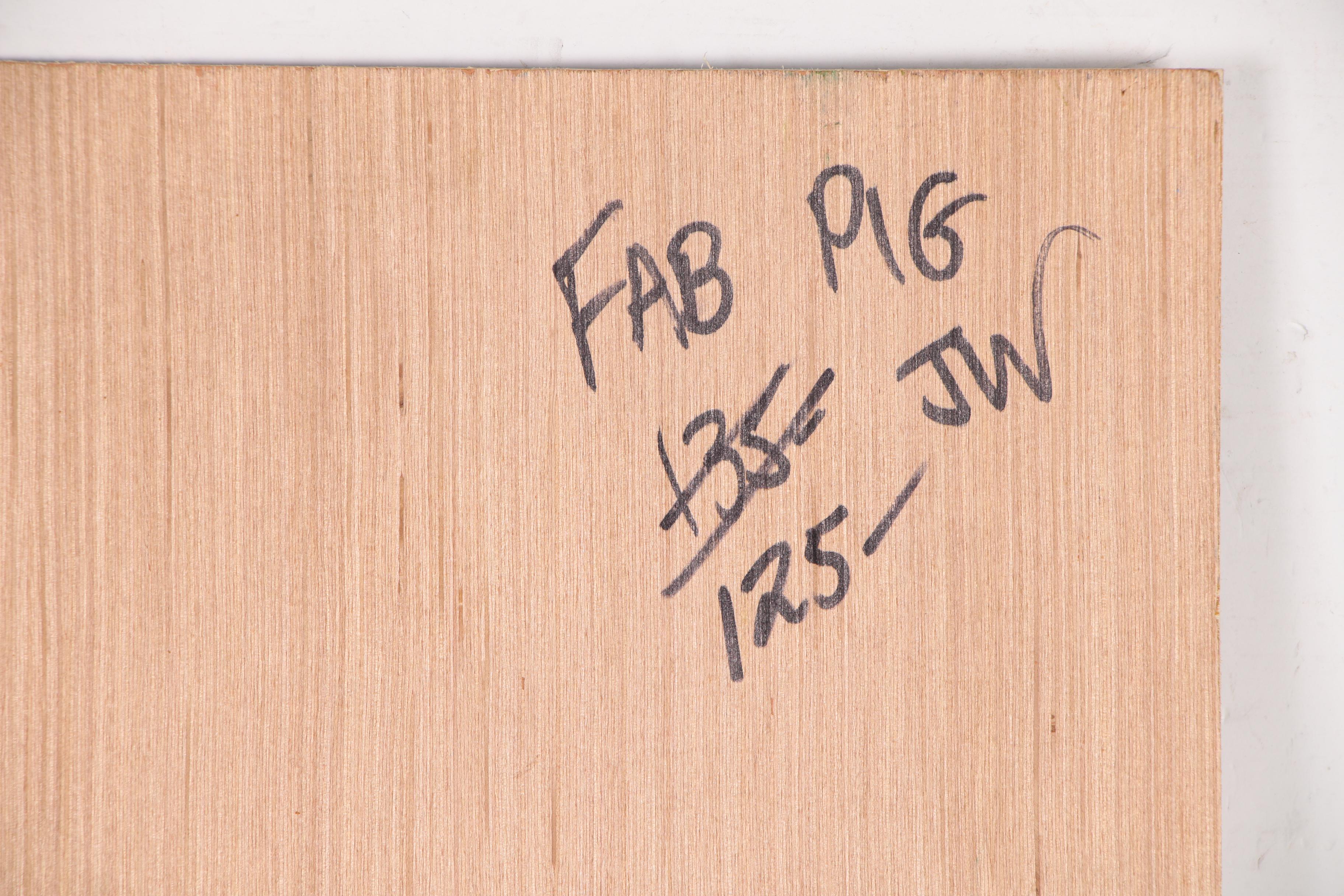 Earl Swanigan Folk Art Acrylic Painting "Fab Pig"