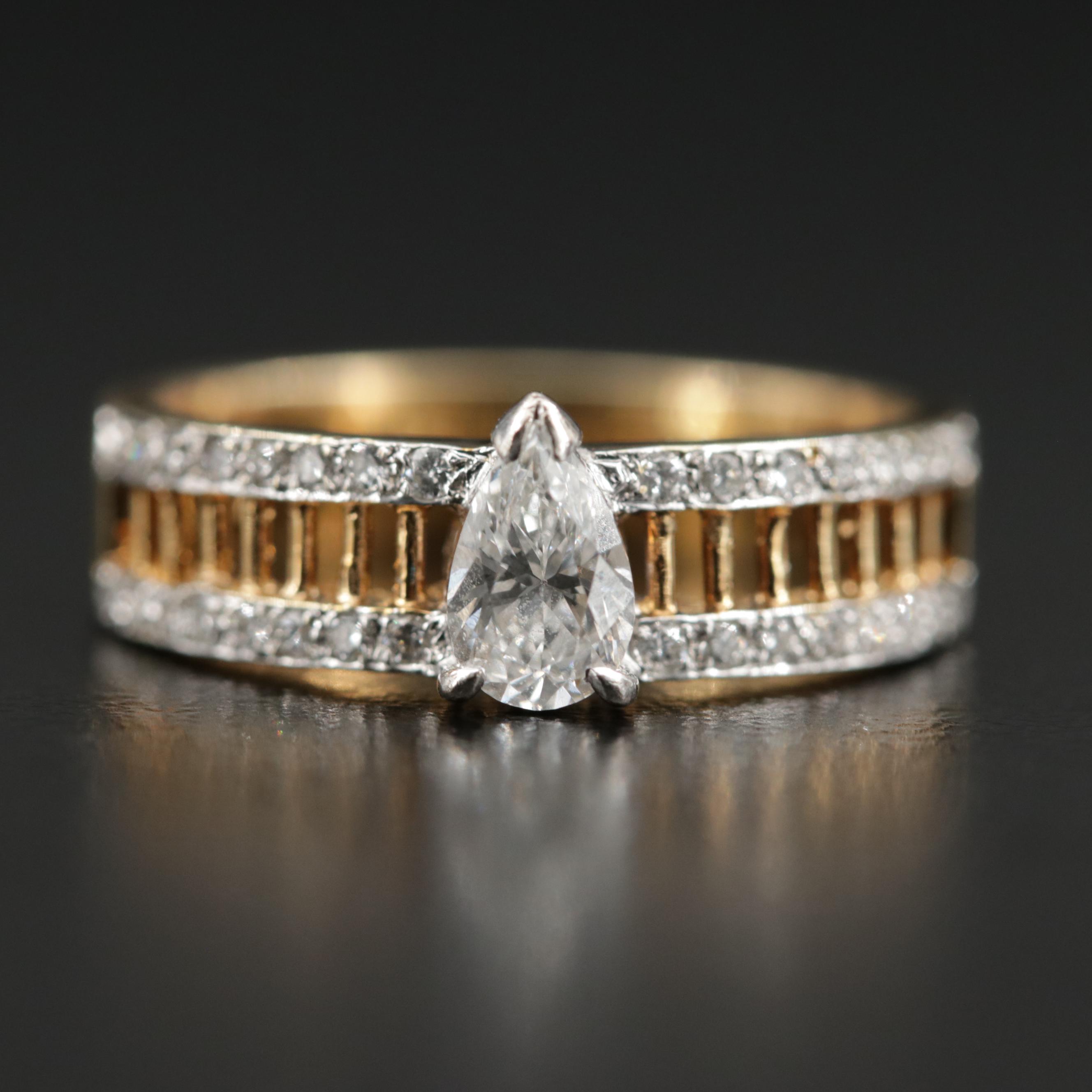 14K Diamond Ring