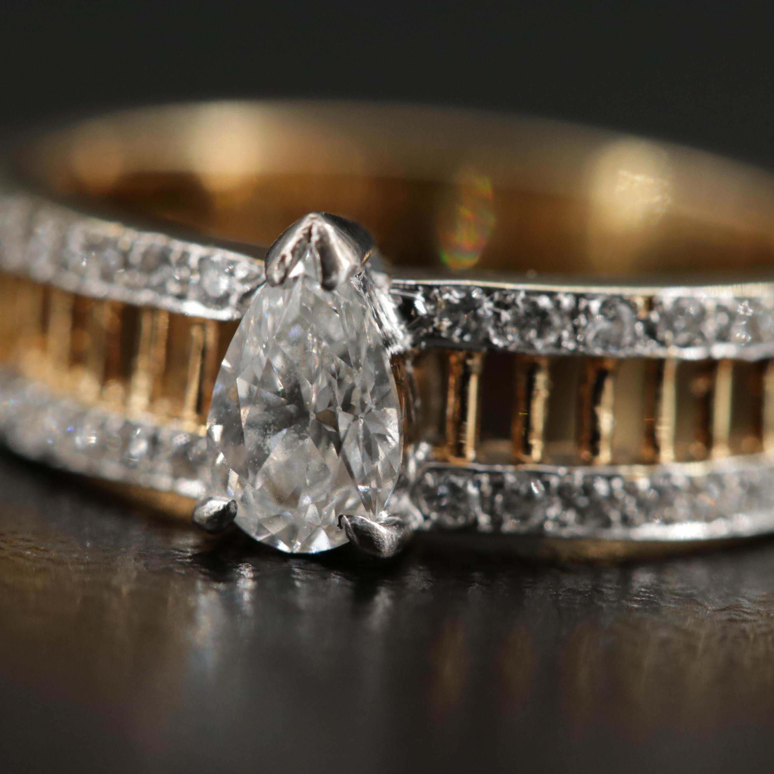 14K Diamond Ring