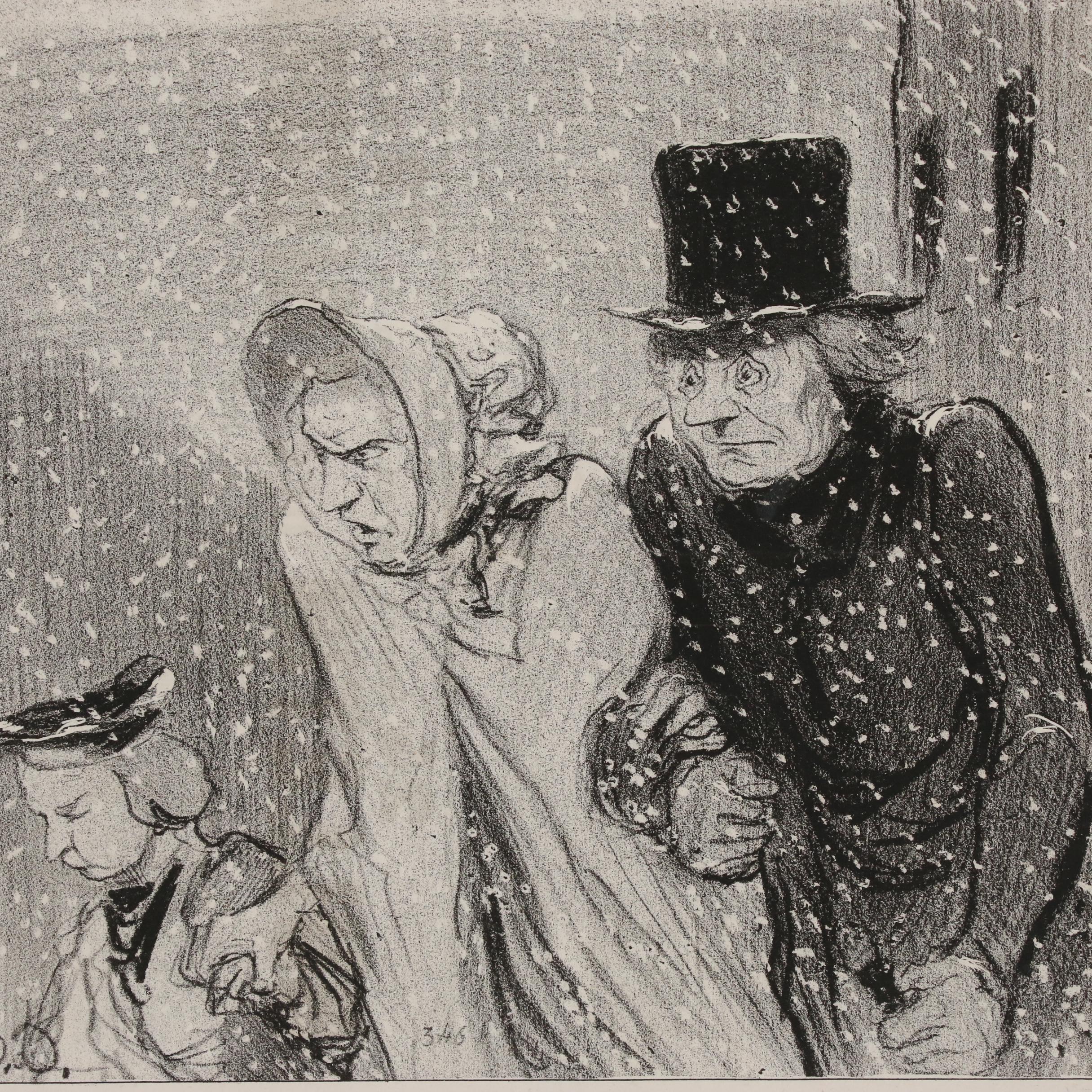 Honoré Daumier Lithograph "Tu m'embêtes mon èpose!...," 19th Century