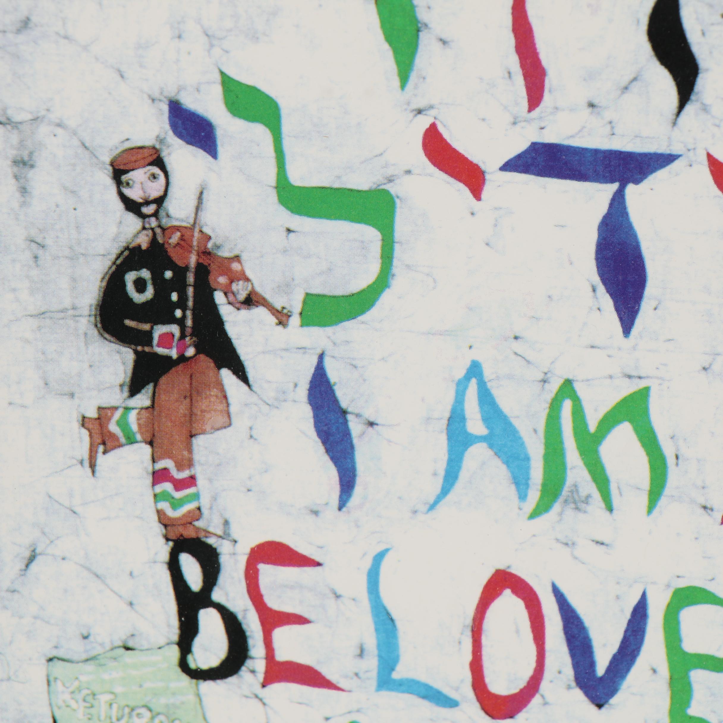 Goldfarb Batik Offset Lithograph "I Am My Beloved's and My Beloved Is Mine"