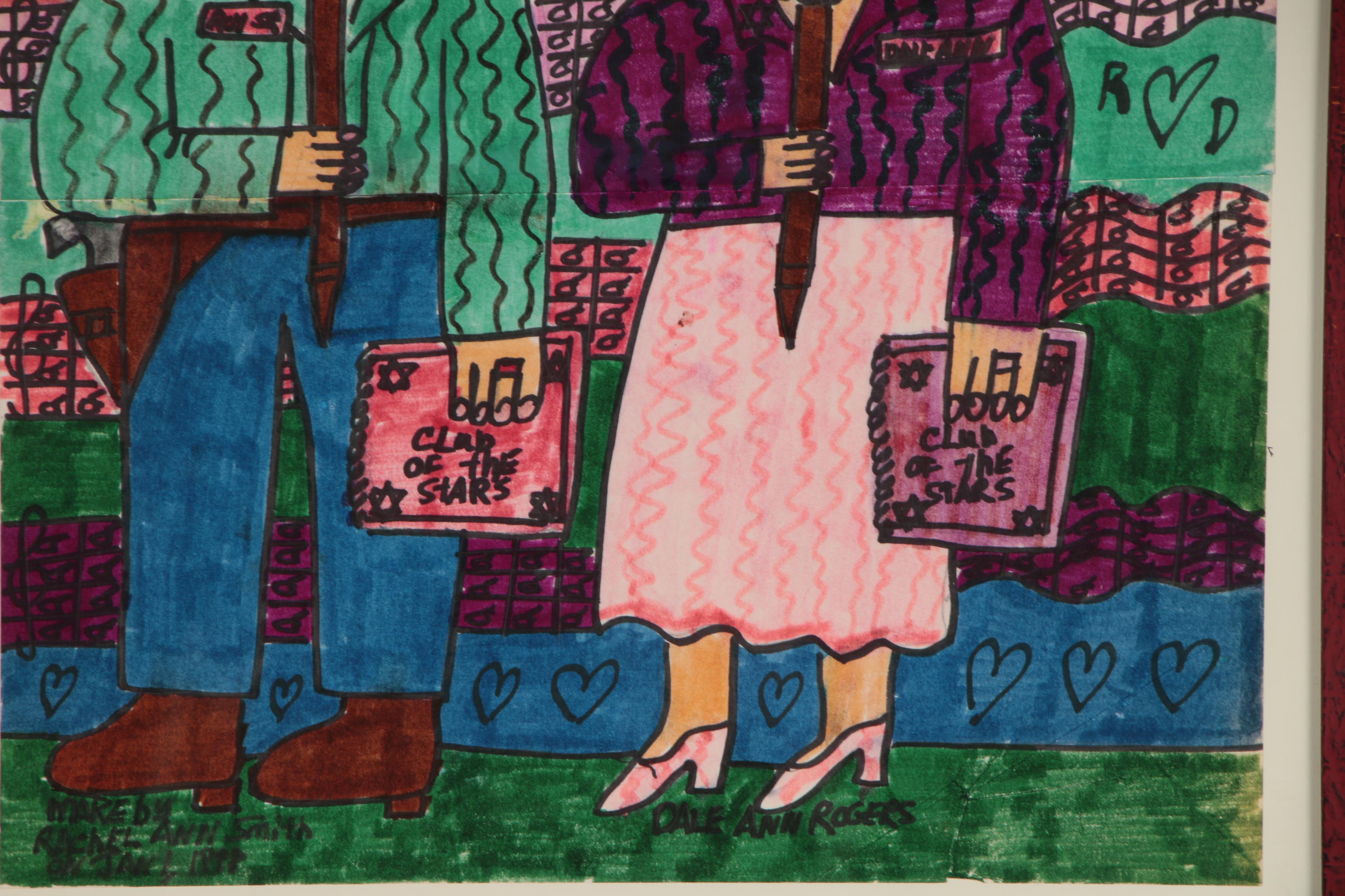 Rachel Ann Smith Marker Drawing of Roy and Dale Rogers