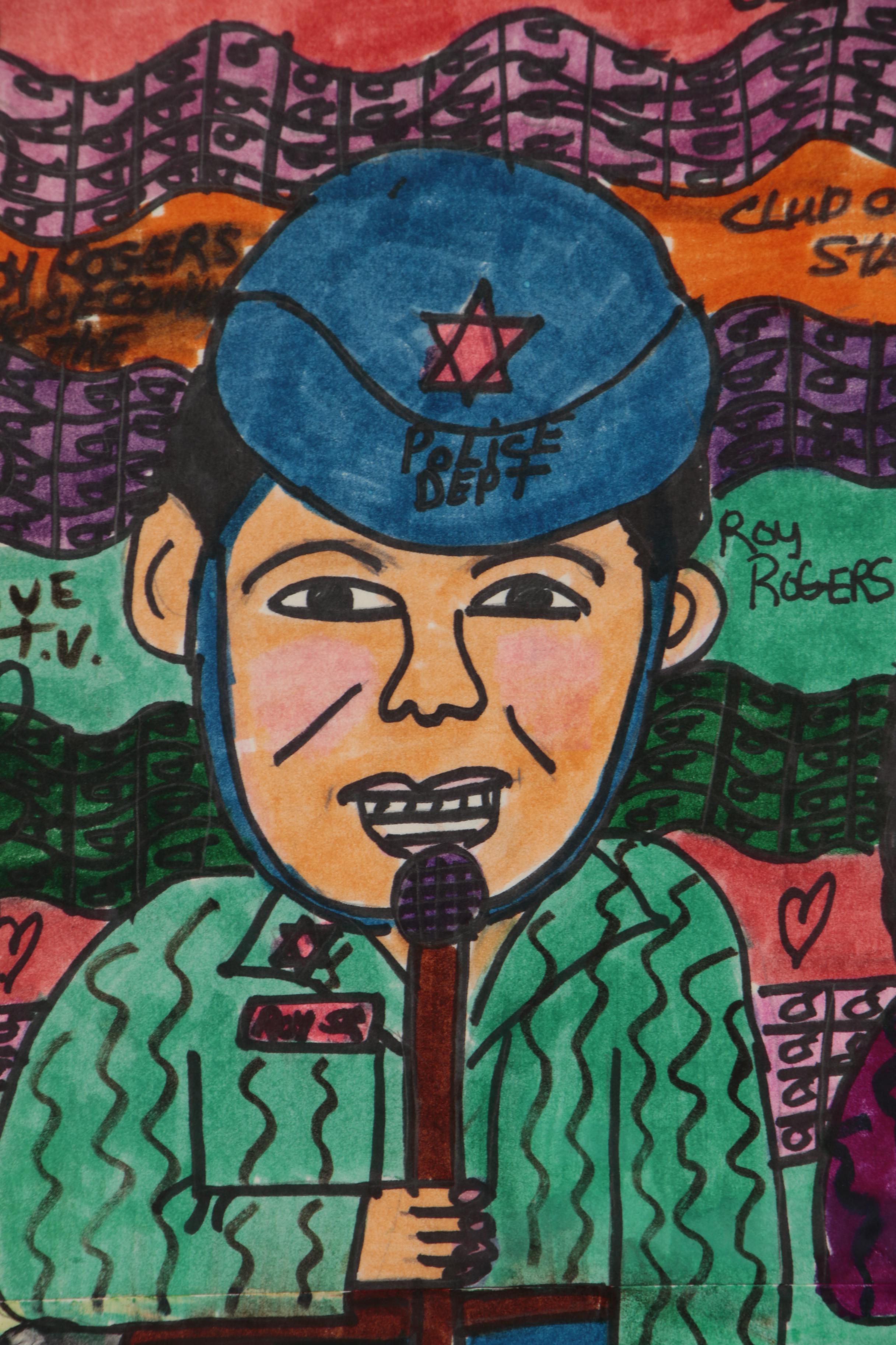 Rachel Ann Smith Marker Drawing of Roy and Dale Rogers