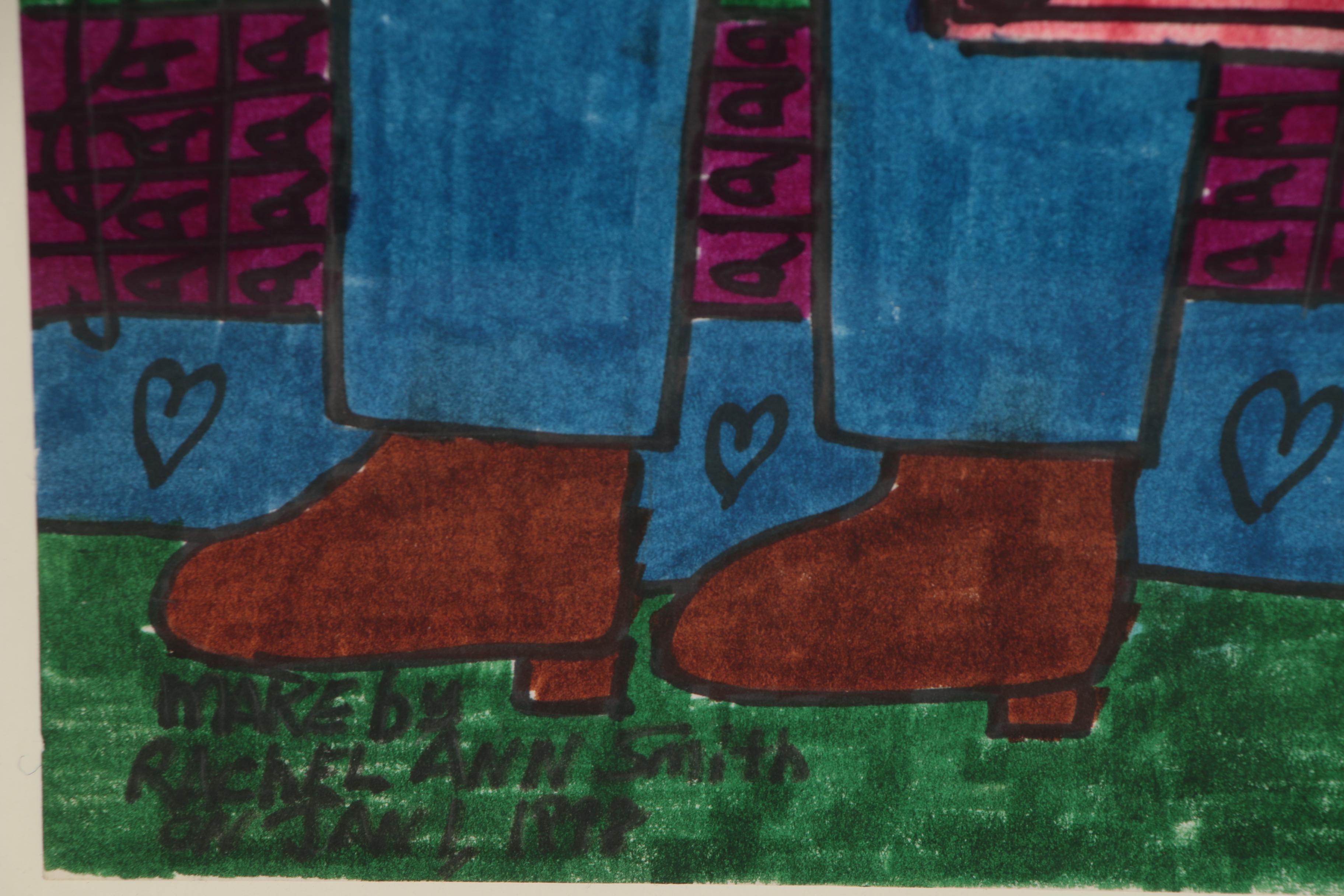 Rachel Ann Smith Marker Drawing of Roy and Dale Rogers