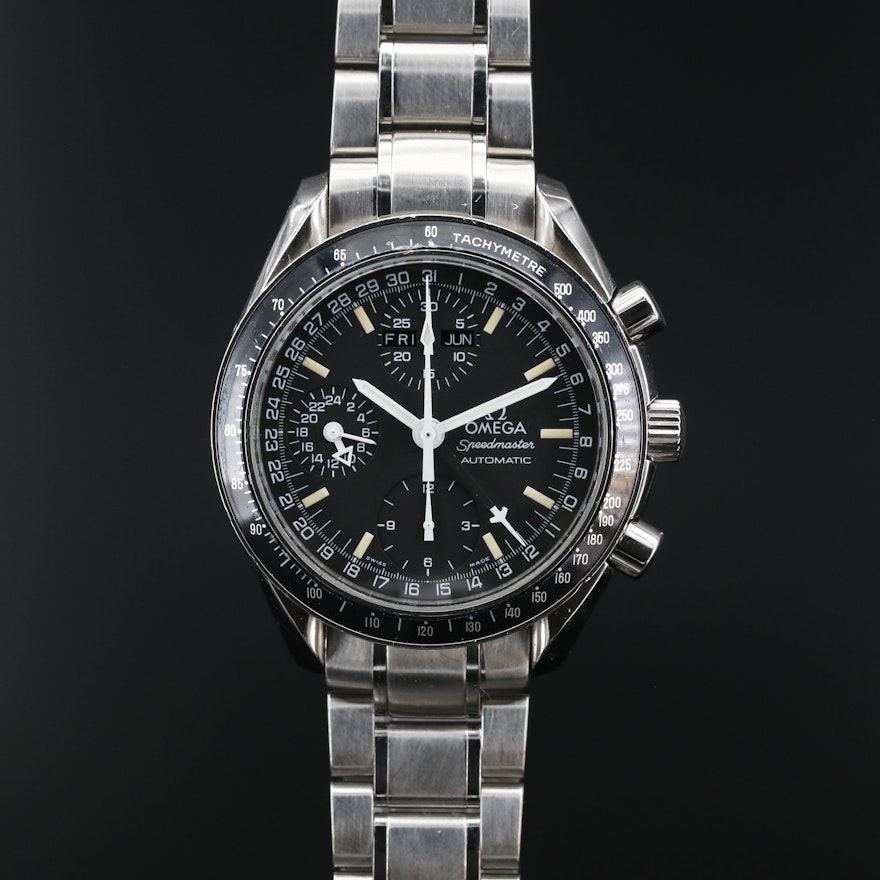 Omega Speedmaster Mark 40 Triple Date Stainless Steel Automatic Wristwatch